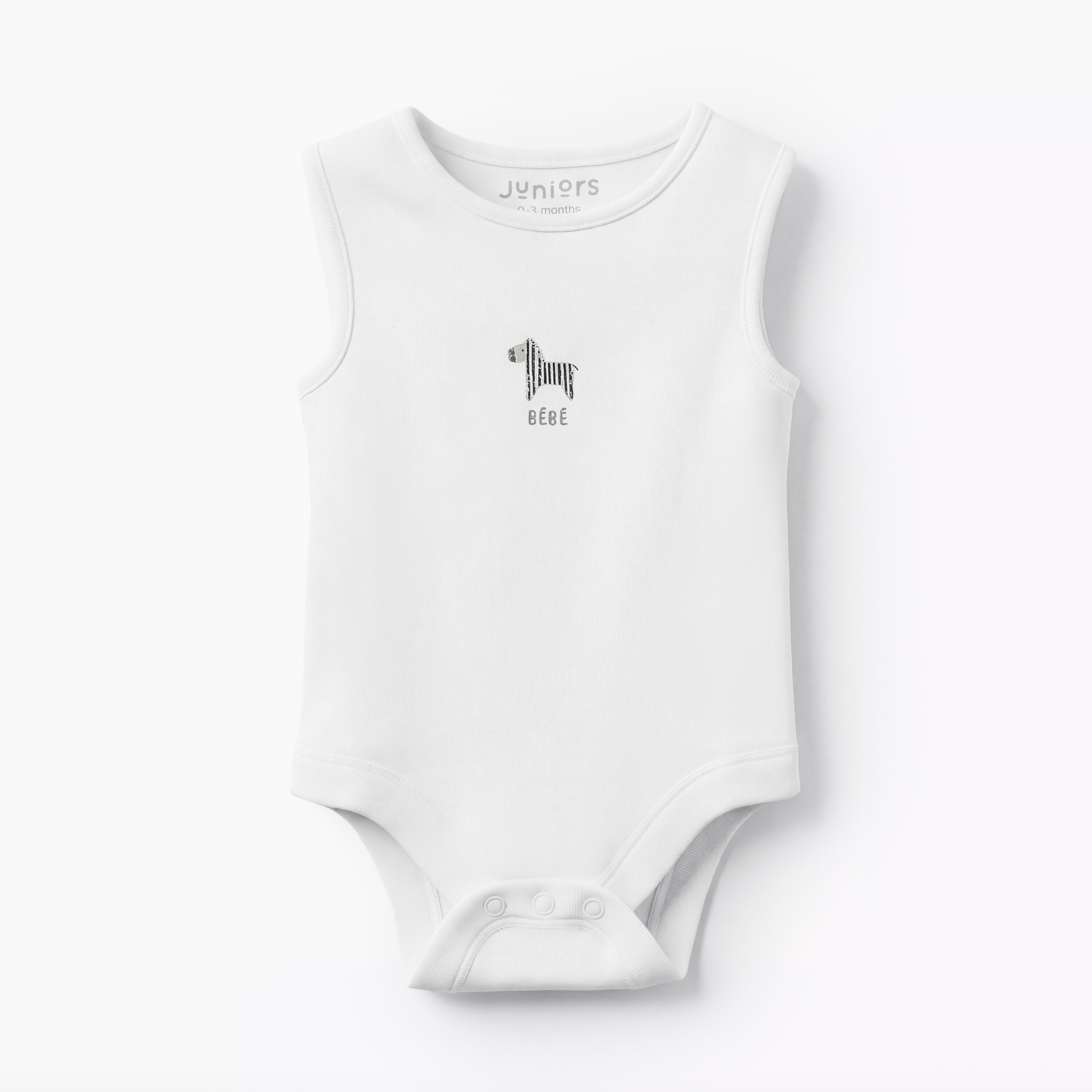 Pack of 7 Juniors Round Neck Sleeveless Bodysuit with Snap Button Closure-baby-boys-clothing-bodysuits-image-5