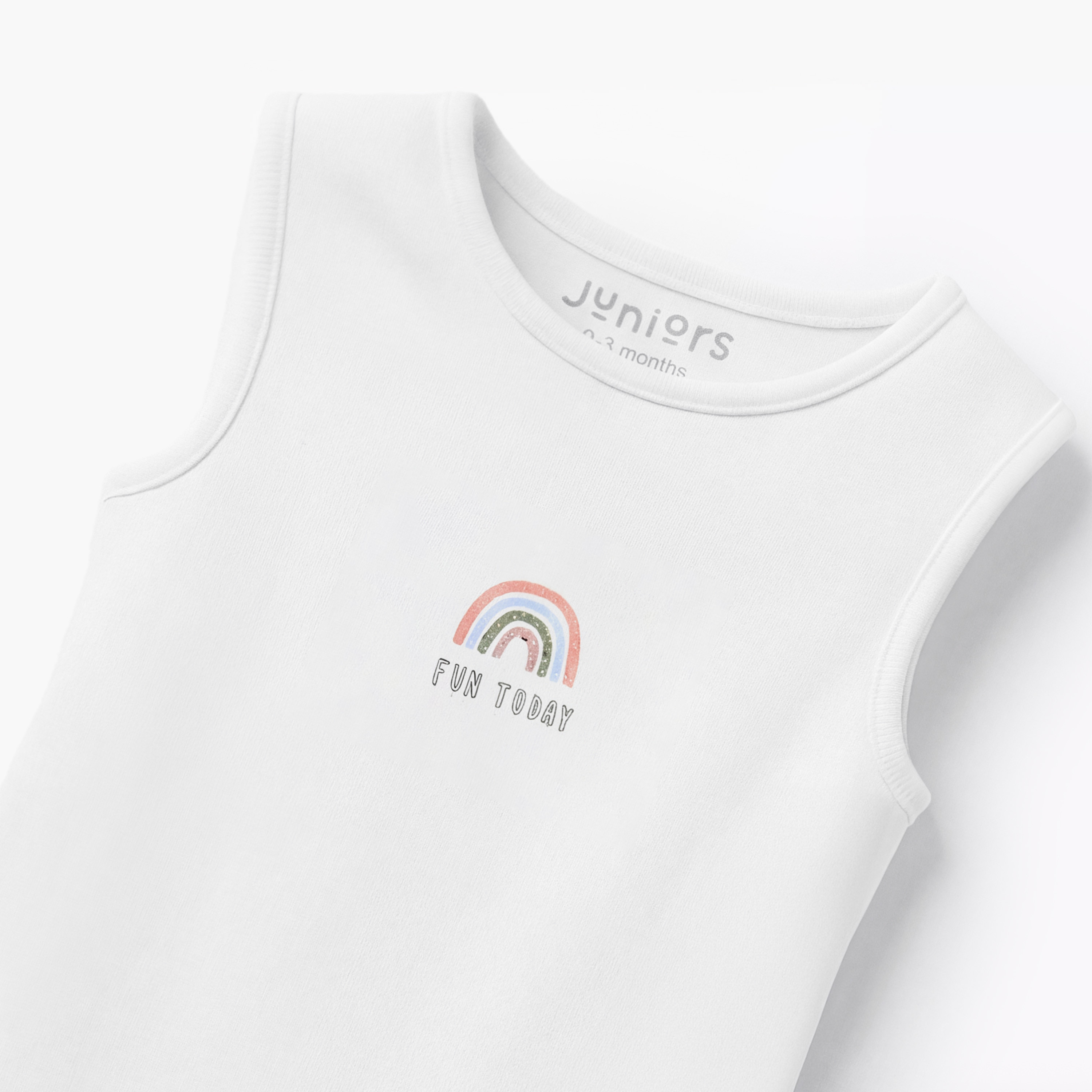 Pack of 7 Juniors Round Neck Sleeveless Bodysuit with Snap Button Closure-baby-boys-clothing-bodysuits-image-10