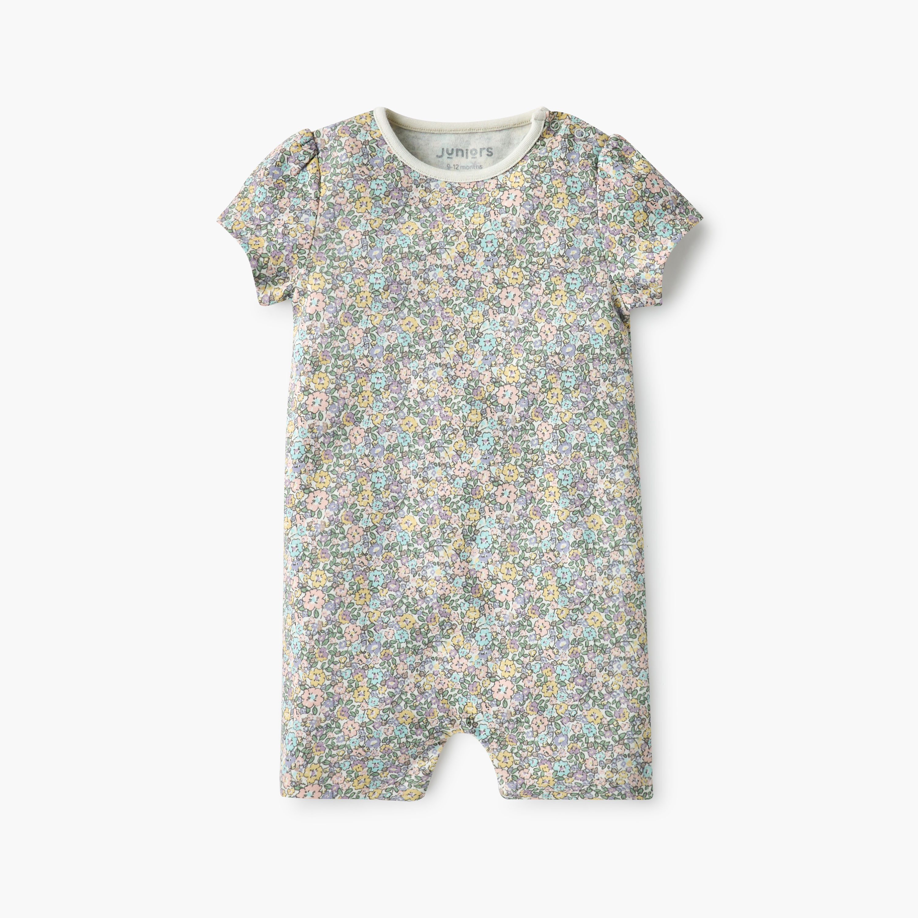 أفرول بأزرار إغلاق وطبعات أرنب من جونيورز - طقم من قطعتين-baby-girls-clothing-rompers-image-3