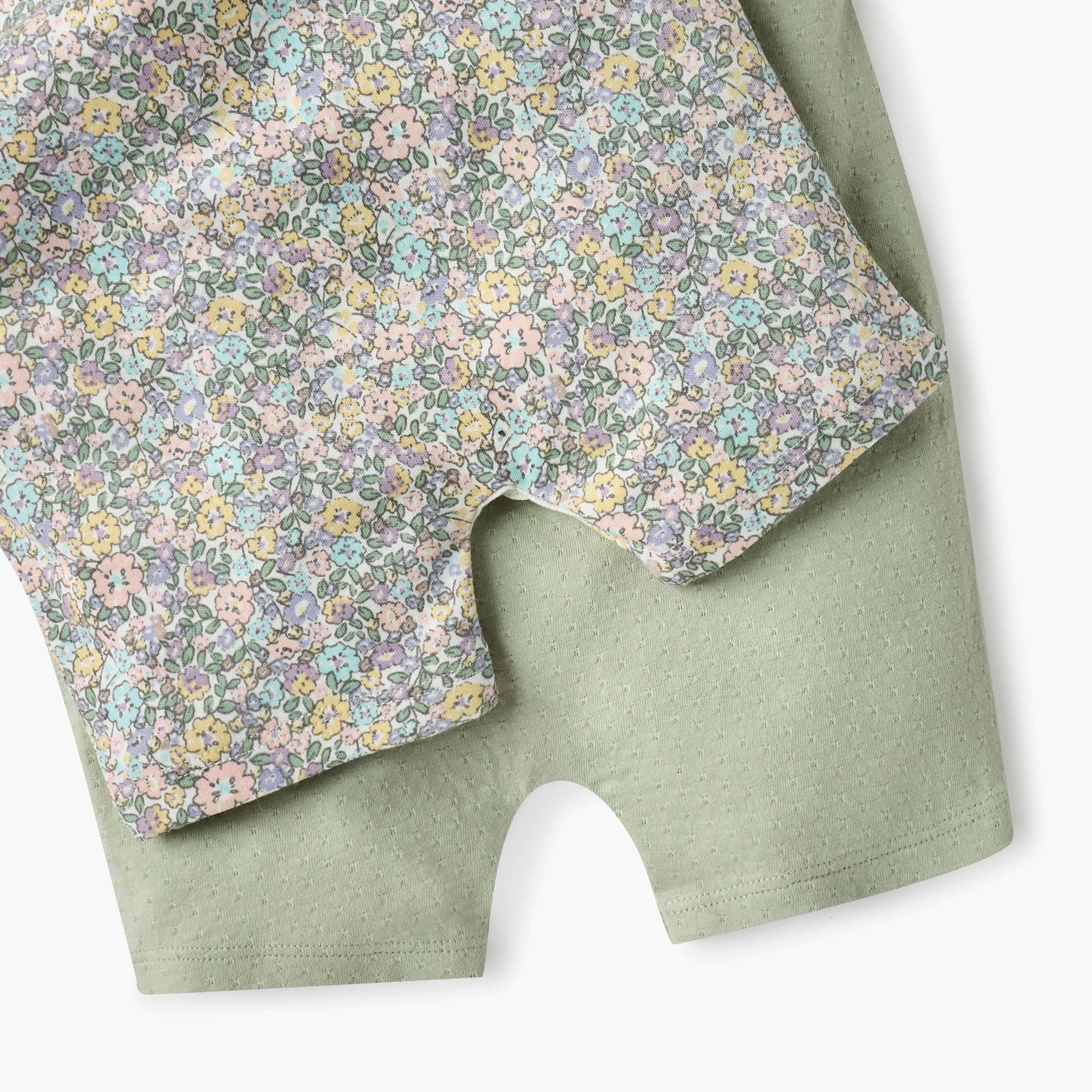 أفرول بأزرار إغلاق وطبعات أرنب من جونيورز - طقم من قطعتين-baby-girls-clothing-rompers-image-5