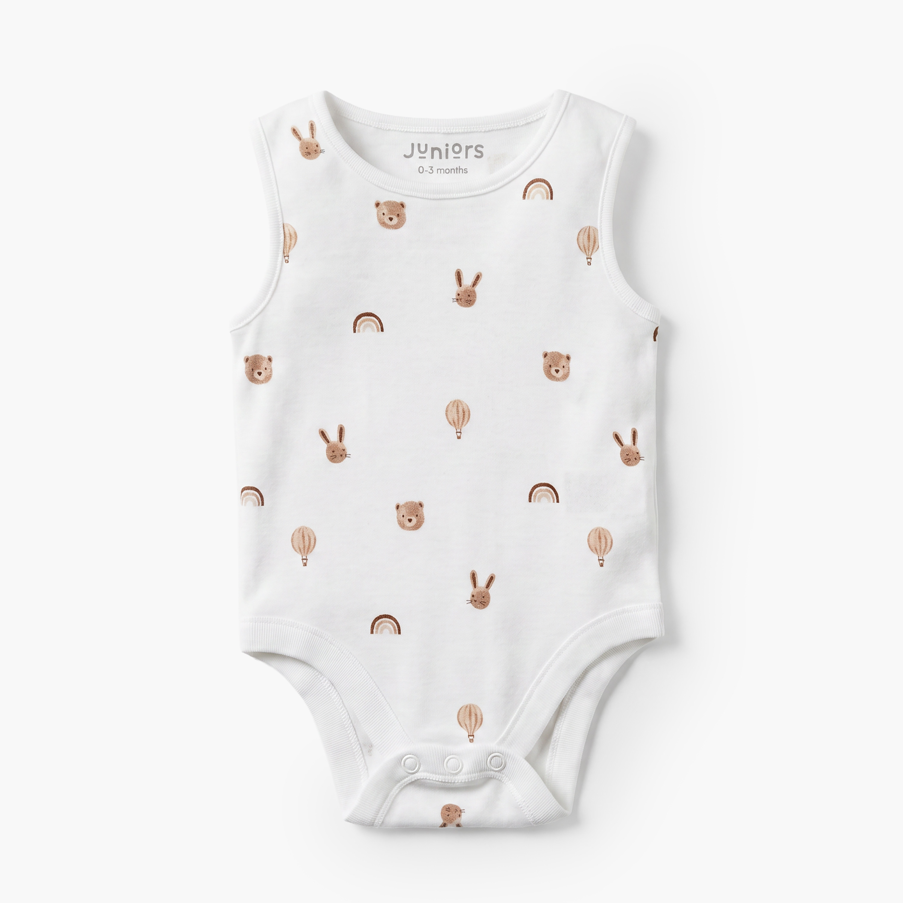 Pack of 7 Juniors Crew Neck Sleeveless Bodysuit with Assorted Print-baby-boys-clothing-bodysuits-image-6