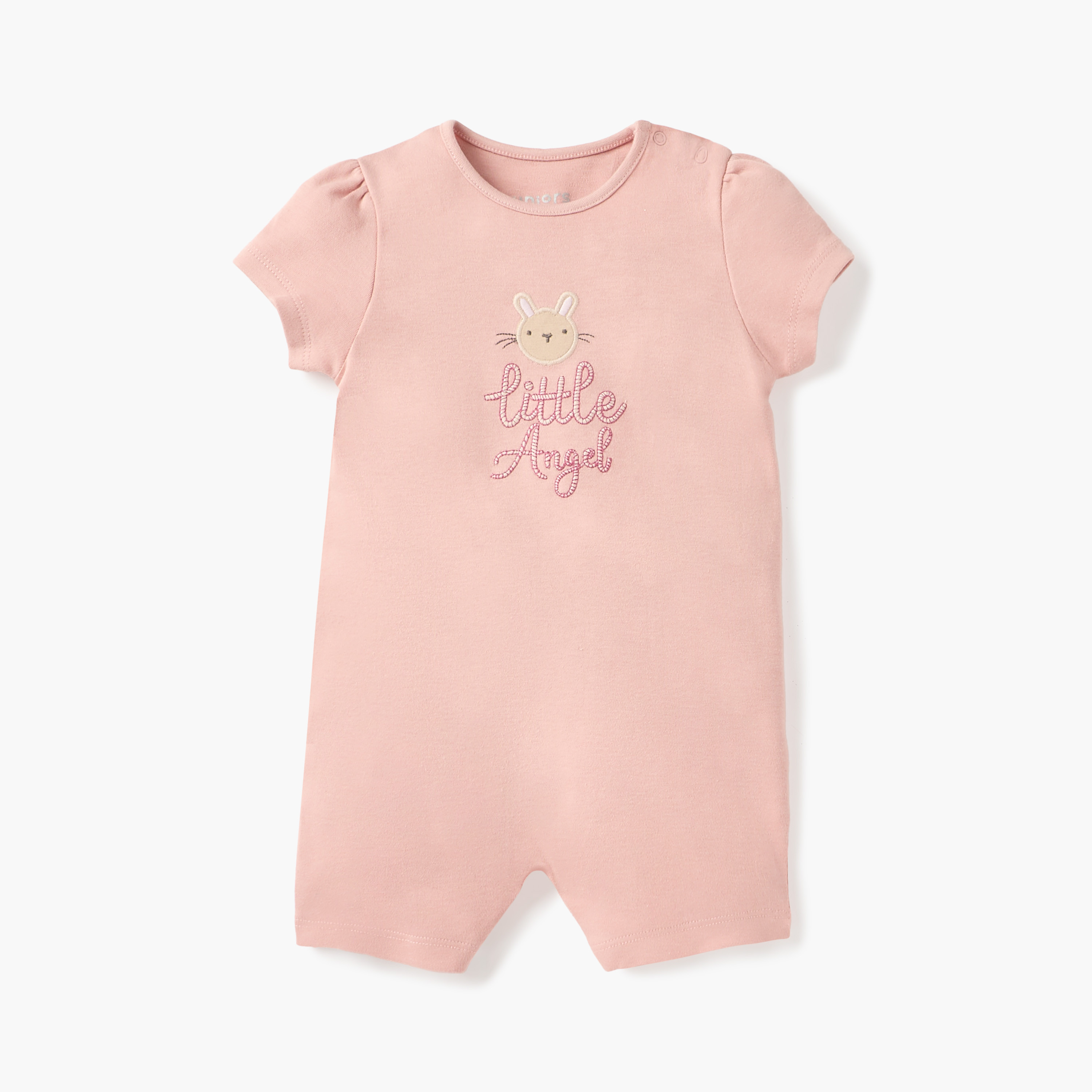 Juniors Printed Romper with Short Sleeves - Set of 2-baby-girls-clothing-rompers-image-2