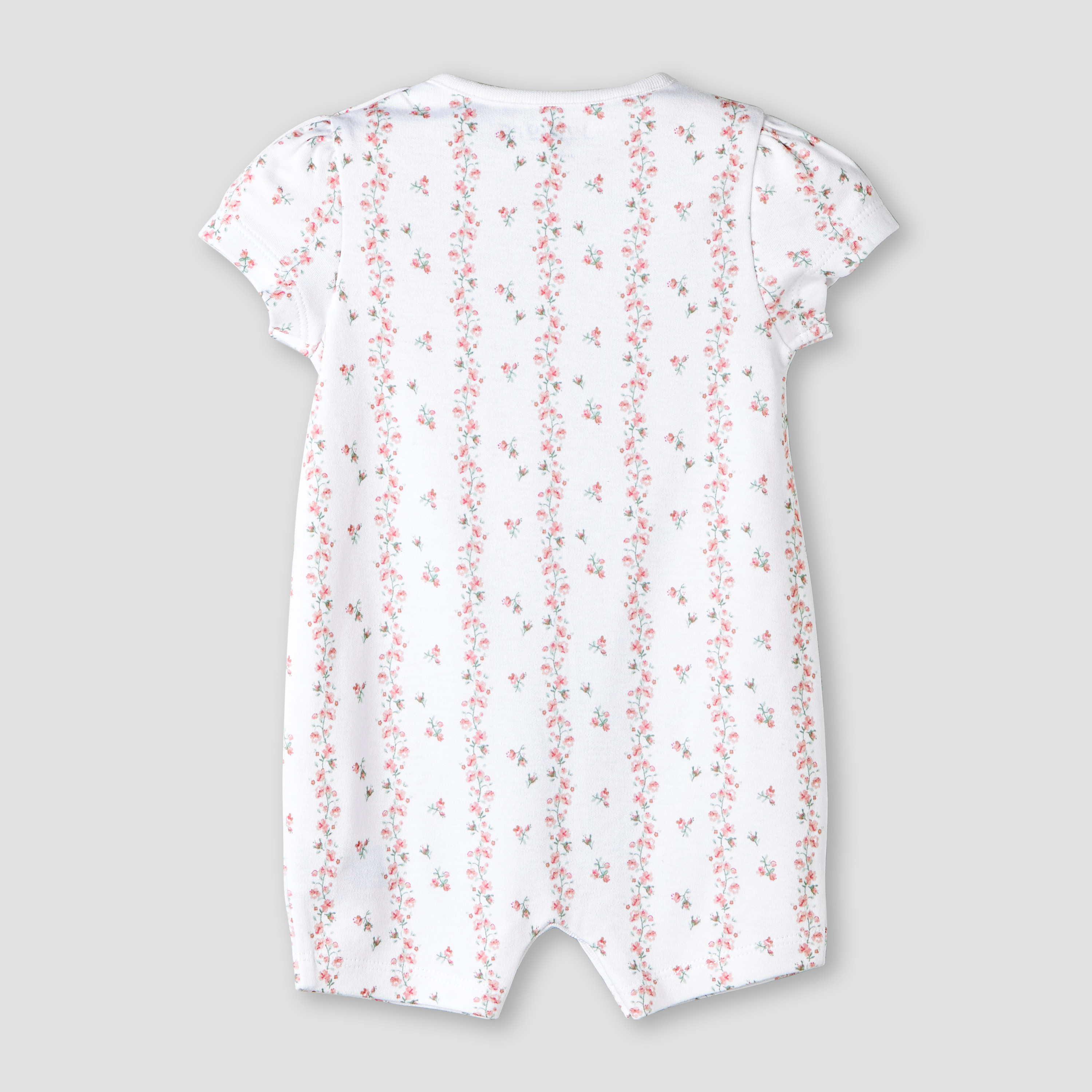 Pack of 2 Juniors Round Neck Cap Sleeve Romper with Snap Button Closure-baby-boys-clothing-rompers-image-4