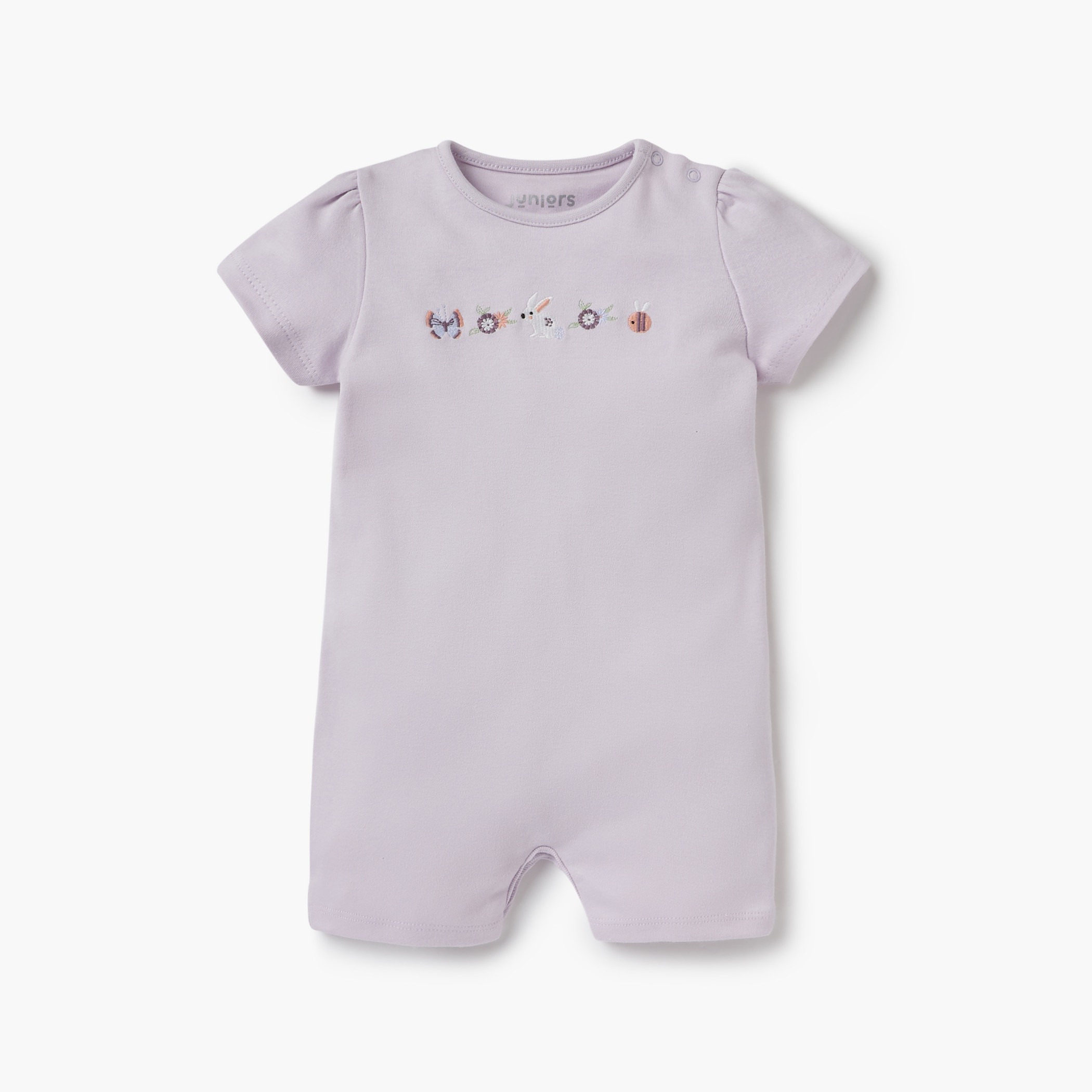 أفرولات بطبعات وأكمام قصيرة من جونيورز - طقم من قطعتين-baby-girls-clothing-rompers-image-2