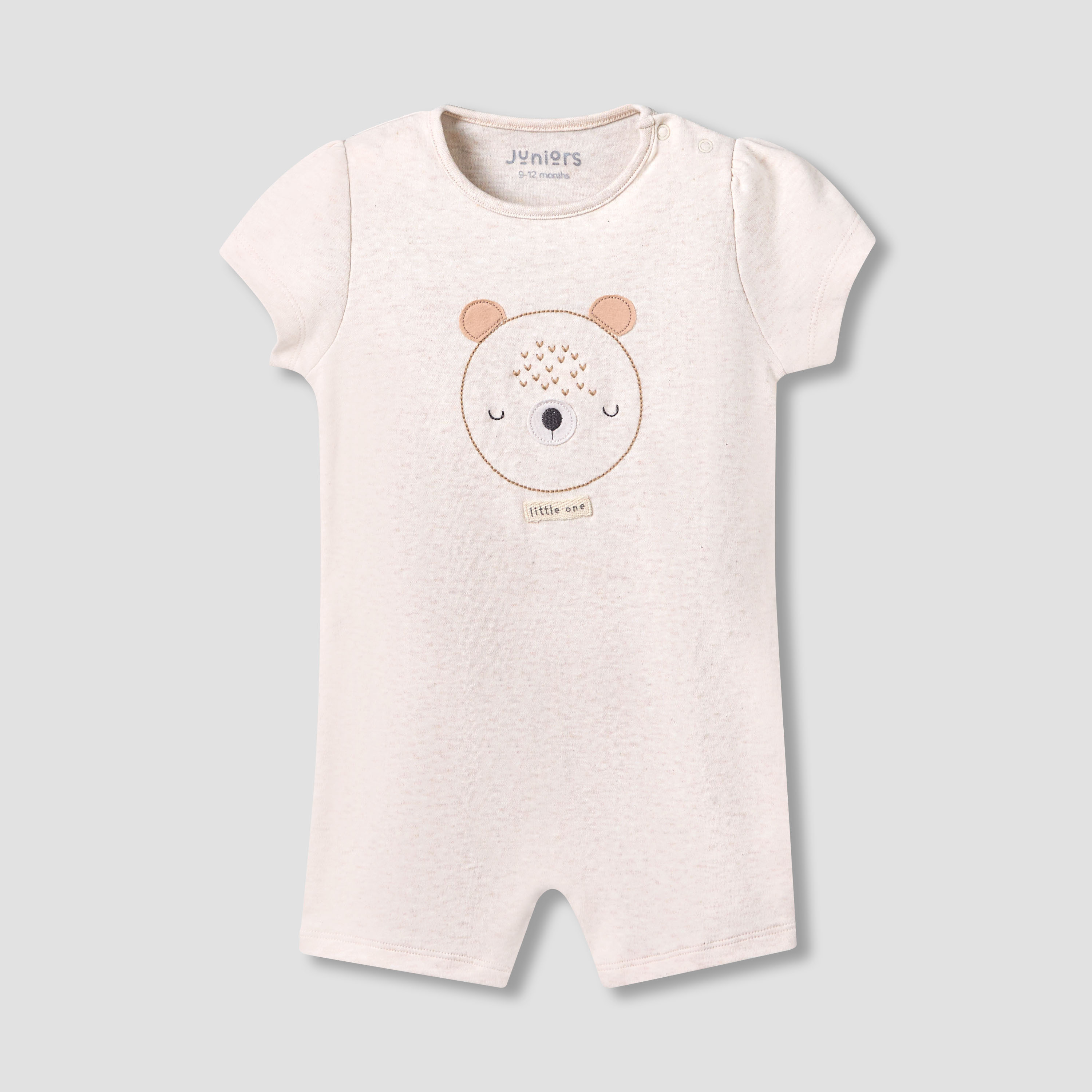 Pack of 2 Juniors Round Neck Short Sleeves Romper with Print-baby-girls-clothing-rompers-image-3