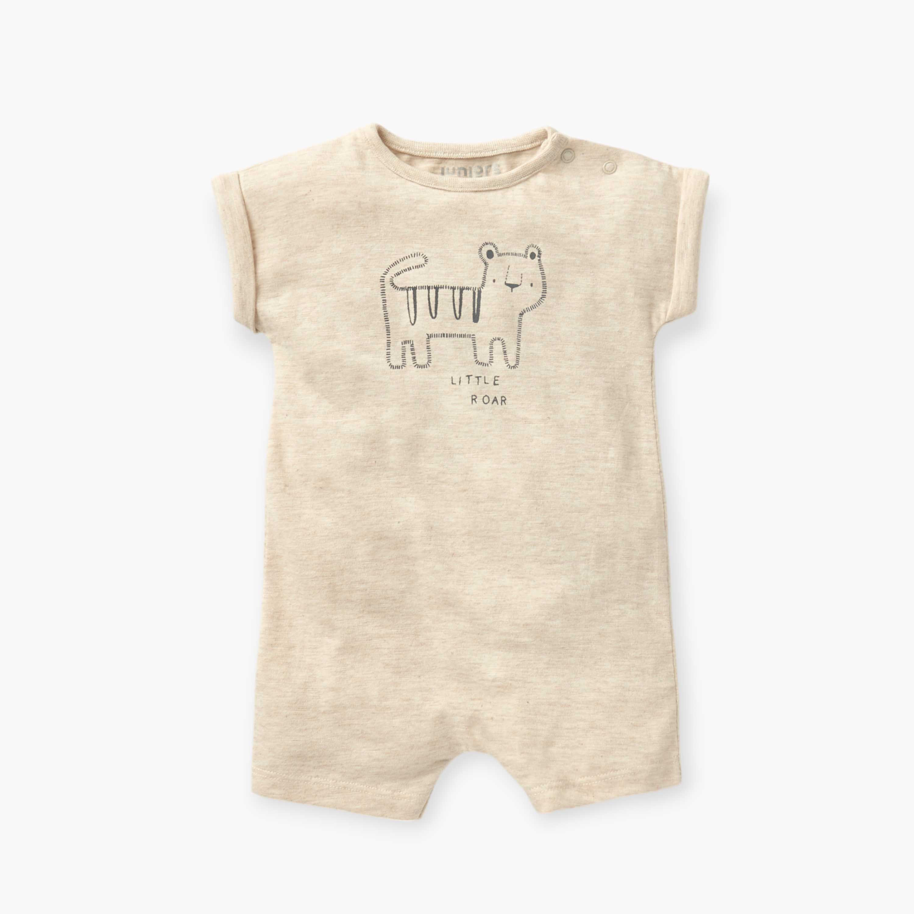 أفرولات بأكمام قصيرة وطبعات حيوانات من جونيورز - طقم من قطعتين-baby-boys-clothing-rompers-image-3