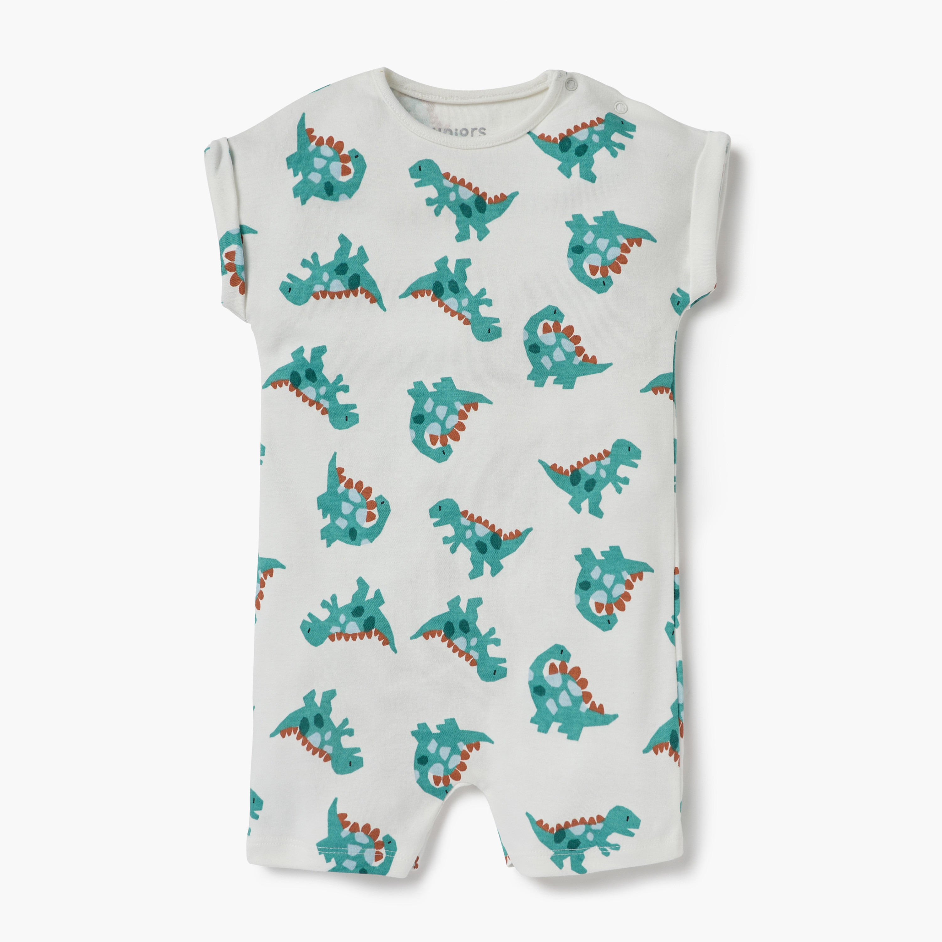 Juniors Dinosaur Detail Romper with Short Sleeves - Set of 2-baby-boys-clothing-rompers-image-2