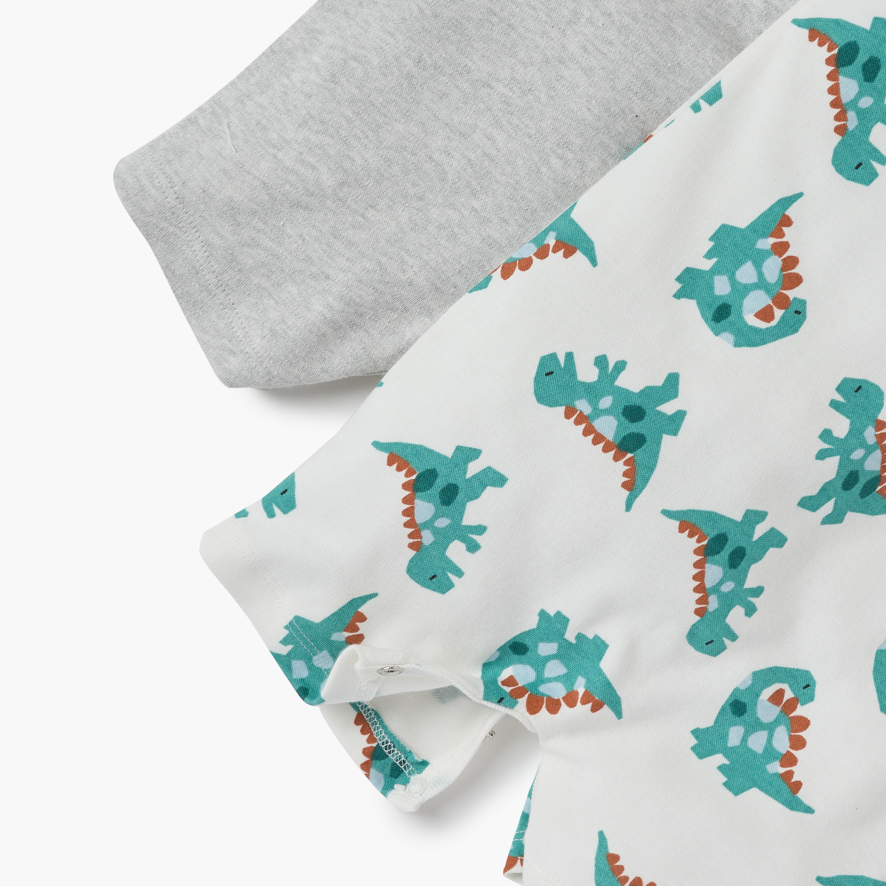 Juniors Dinosaur Detail Romper with Short Sleeves - Set of 2-baby-boys-clothing-rompers-image-5