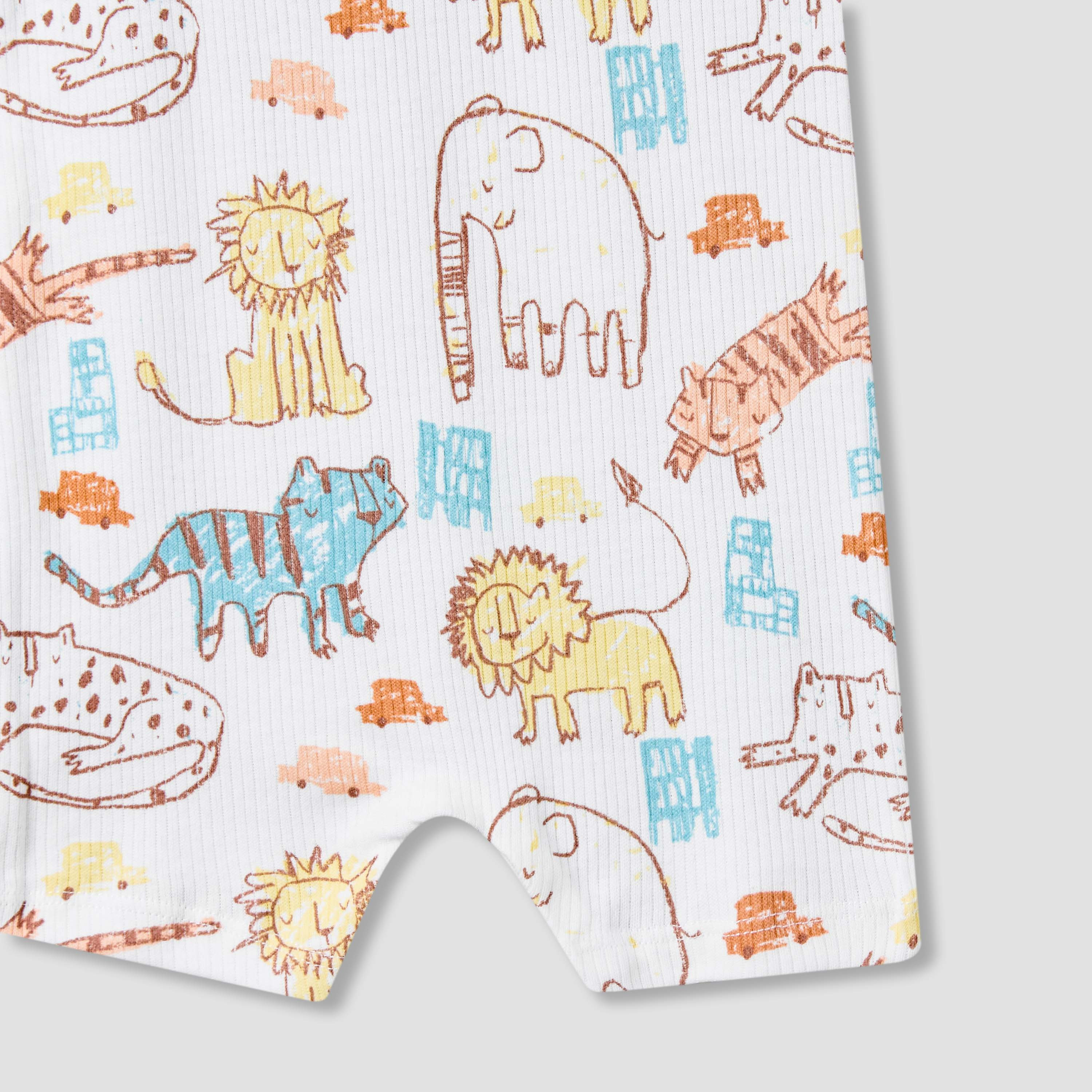 Pack of 2 Juniors Round Neck Short Sleeves Romper with Print-baby-boys-clothing-rompers-image-8