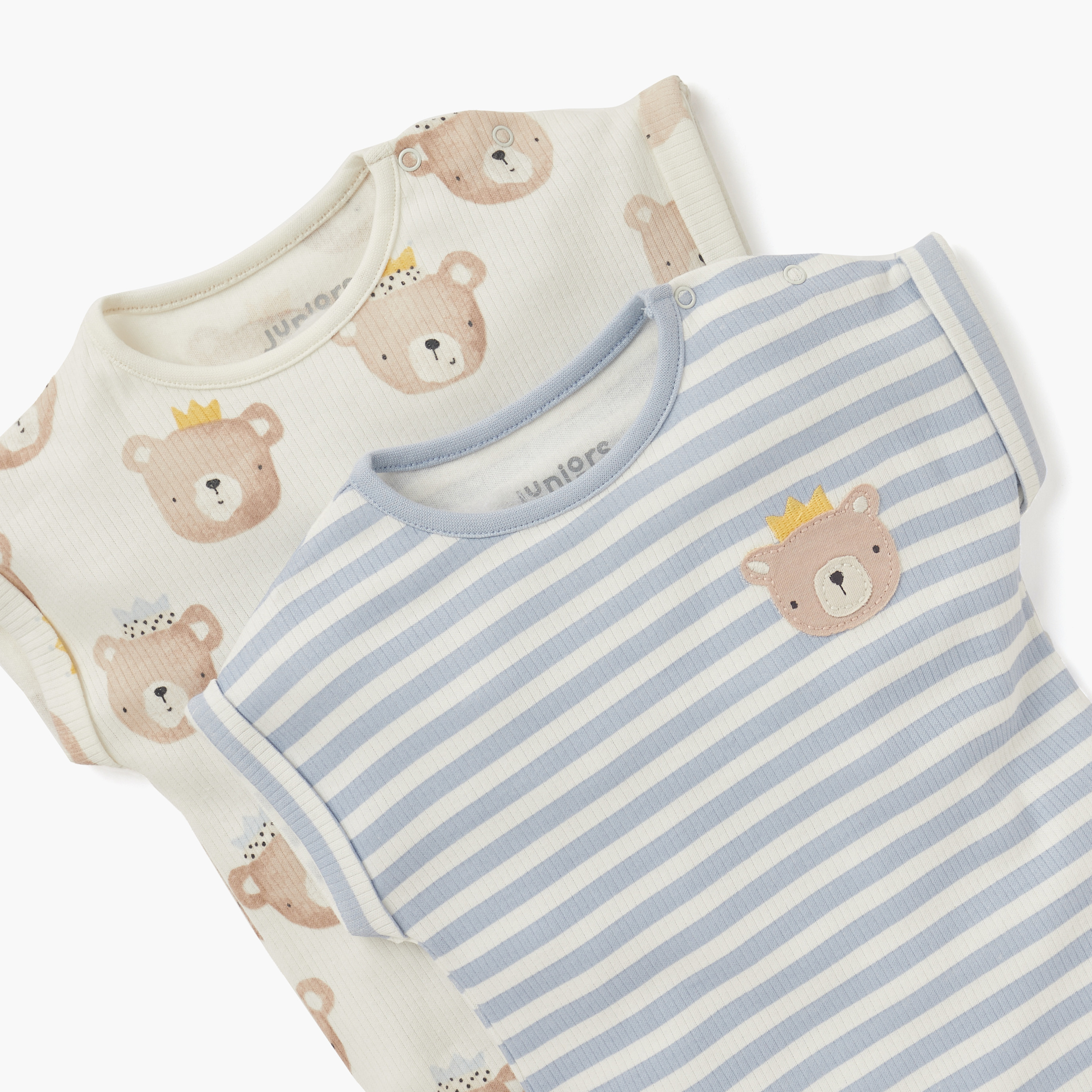 أفرولات بطبعات وأكمام قصيرة من جونيورز - طقم من قطعتين-baby-boys-clothing-rompers-image-2