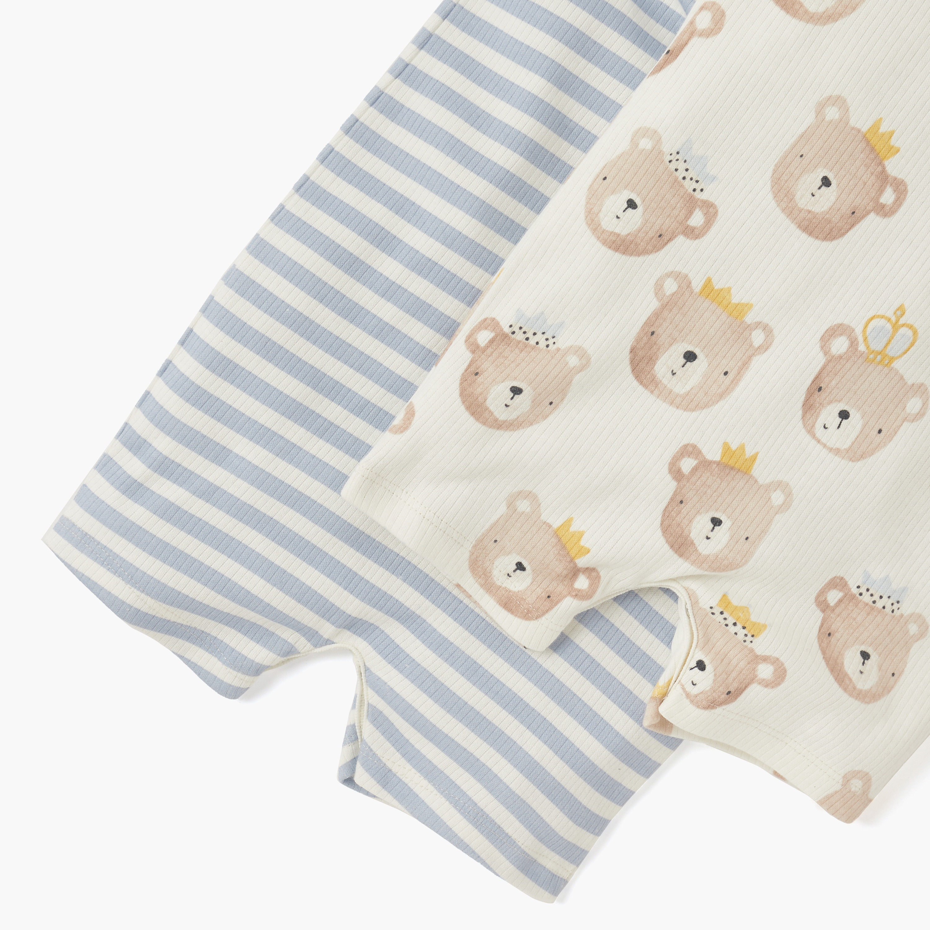 أفرولات بطبعات وأكمام قصيرة من جونيورز - طقم من قطعتين-baby-boys-clothing-rompers-image-1