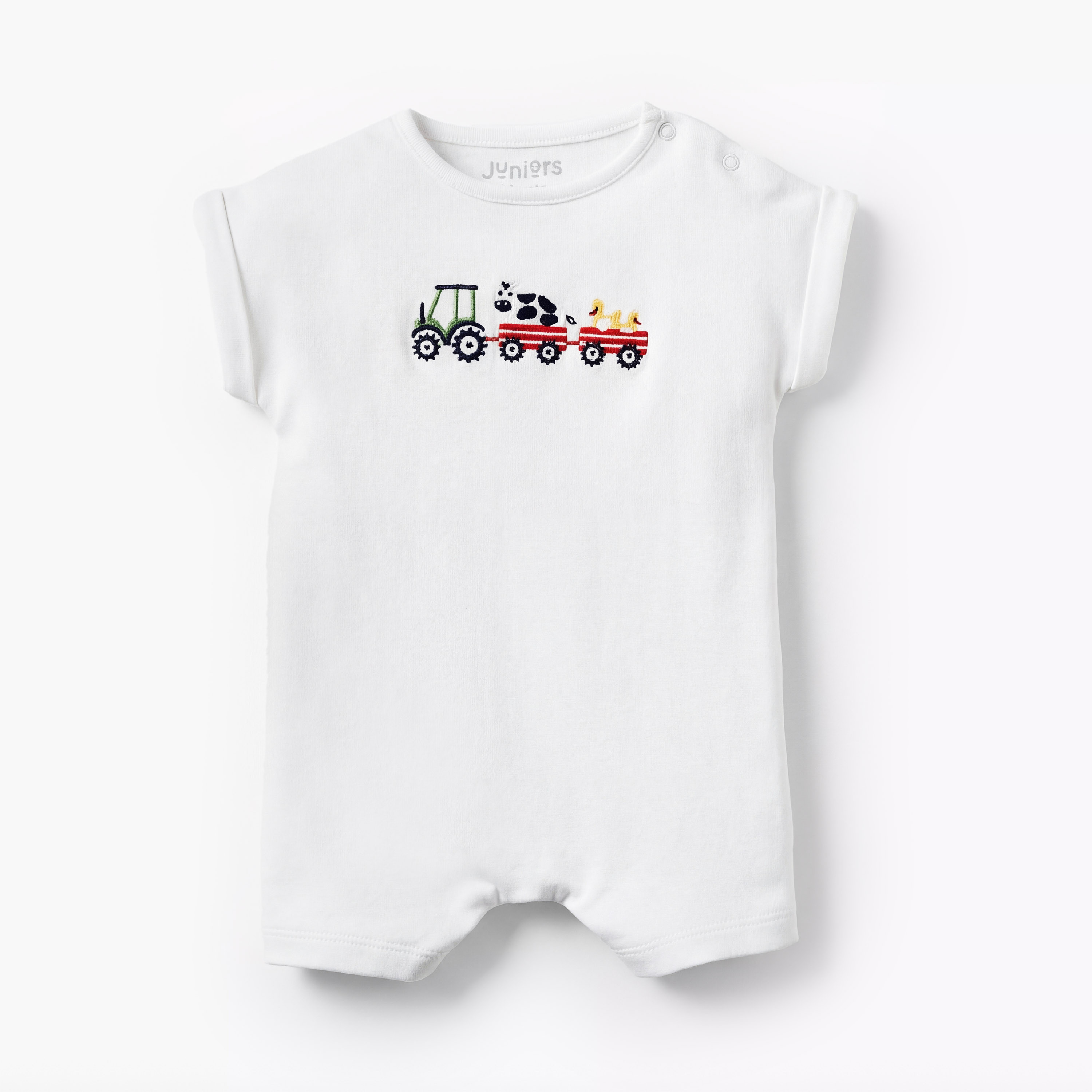 Pack of 2 Juniors Short Sleeves Romper with Farm Print-baby-boys-clothing-rompers-image-2