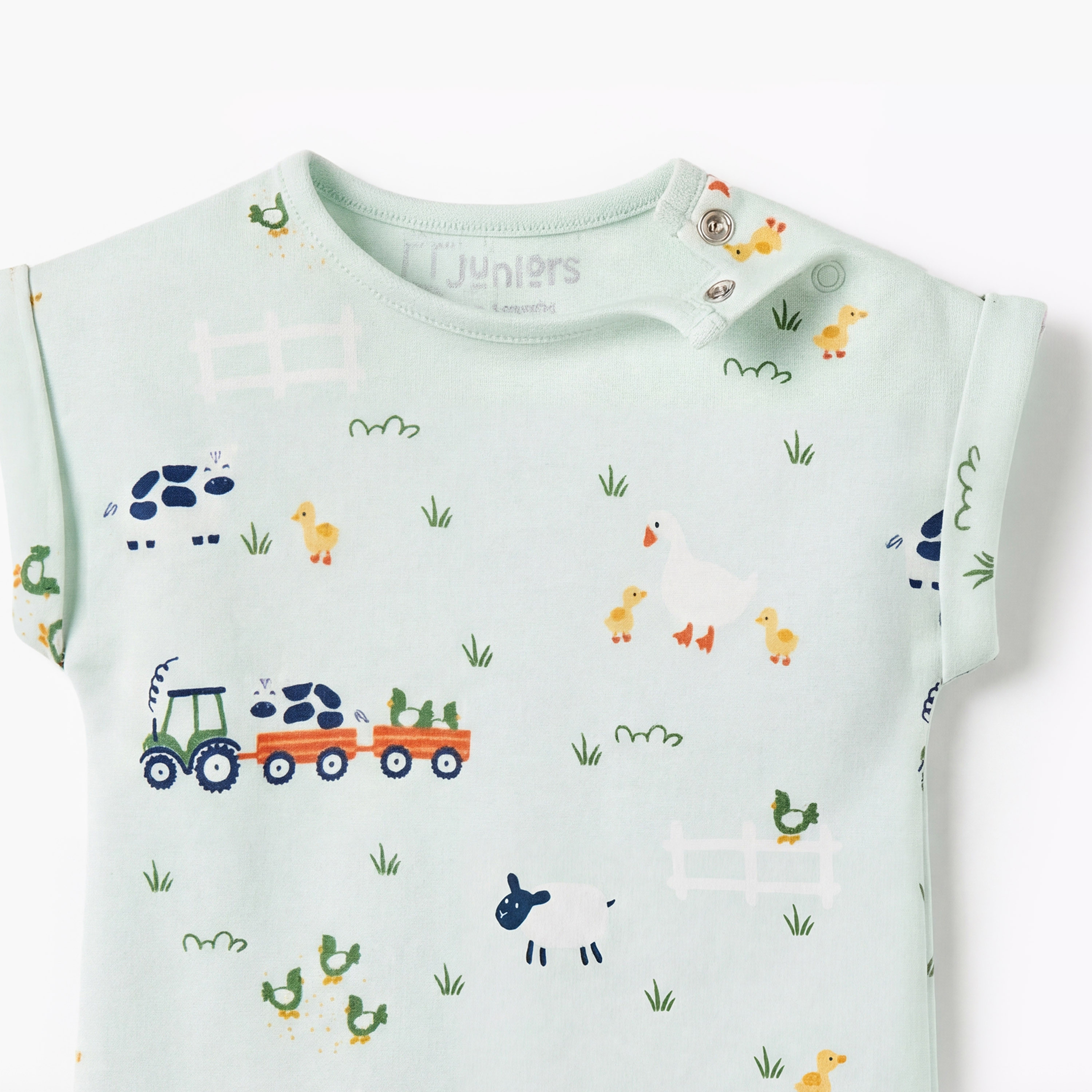 Pack of 2 Juniors Short Sleeves Romper with Farm Print-baby-boys-clothing-rompers-image-4
