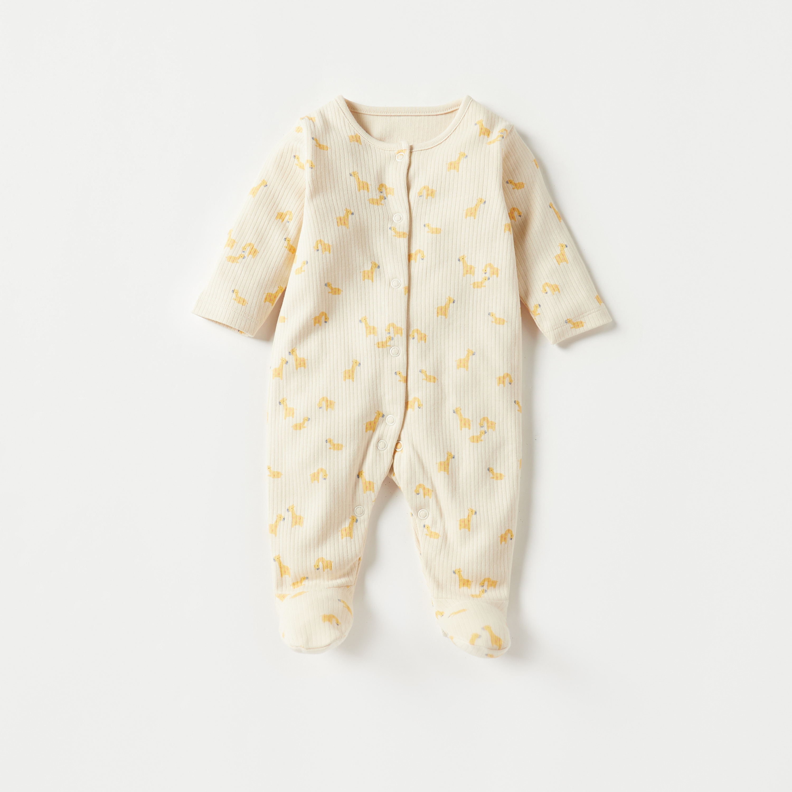 Juniors All-Over Giraffe Print Sleepsuit-baby-boys-clothing-nightwear-sleepsuits-image-1