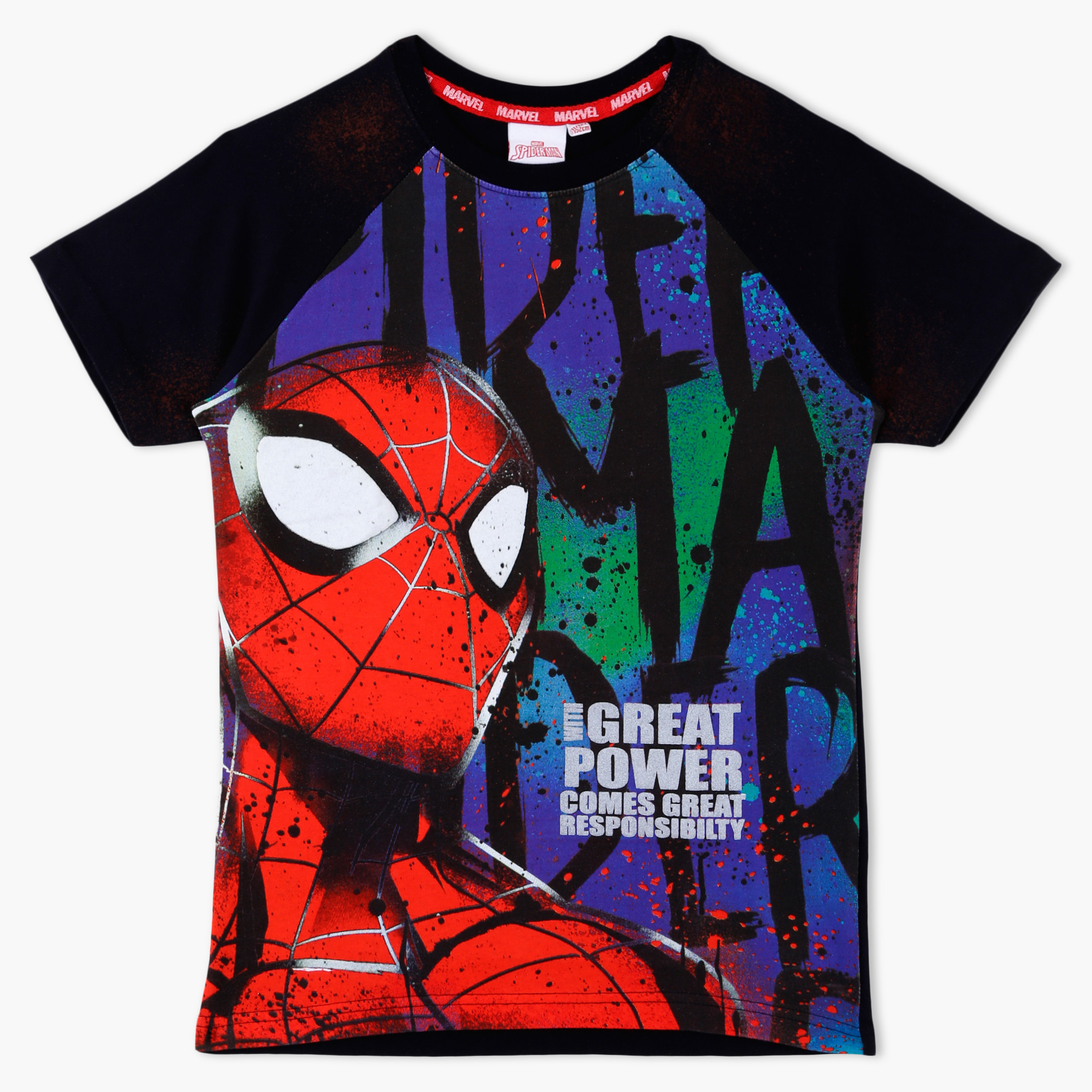 Spider-Man Printed Crew Neck T-Shirt -boys-clothing-tshirtsandpolos-image-1