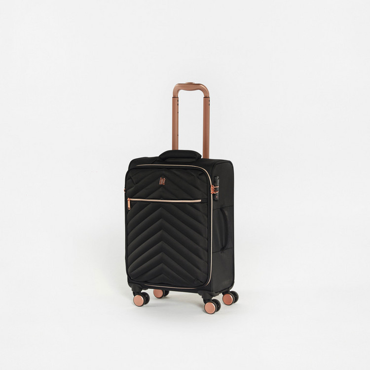 IT Textured Softcase Trolley Bag with Retractable Handle and Wheels