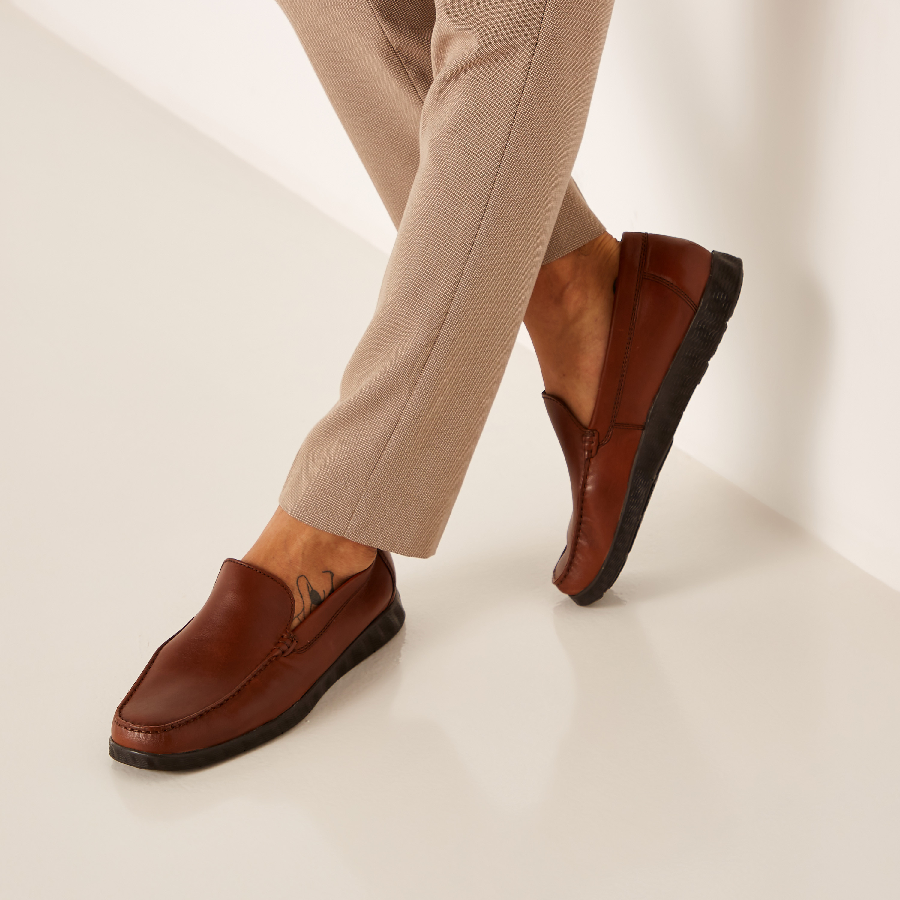 Tan leather cheap loafers mens