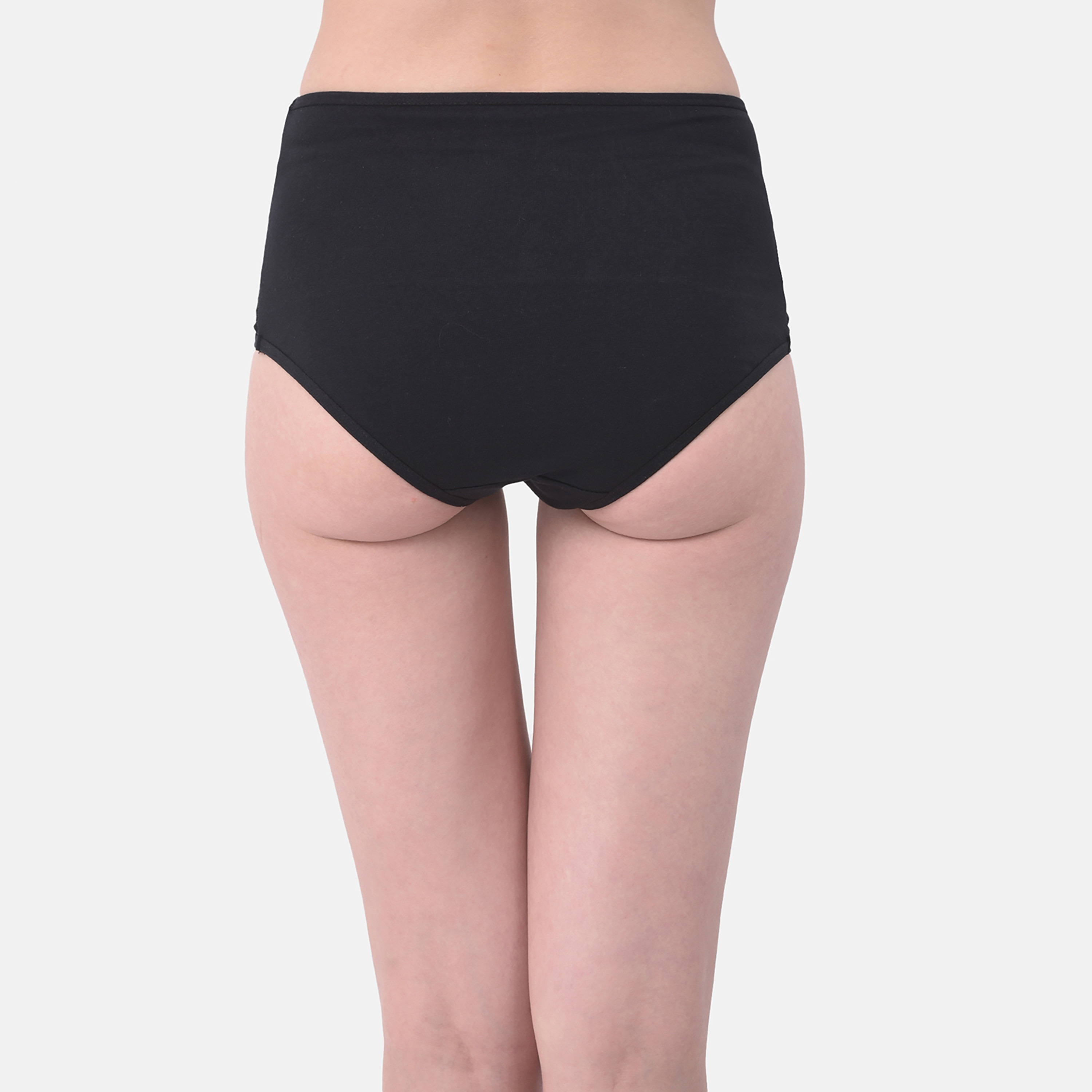 سروال داخلي هيبستر نسائي بخصر مرتفع مع أجزاء من الدانتيل من كلوفيا - قطن-women-clothing-lingerie-panties-image-4