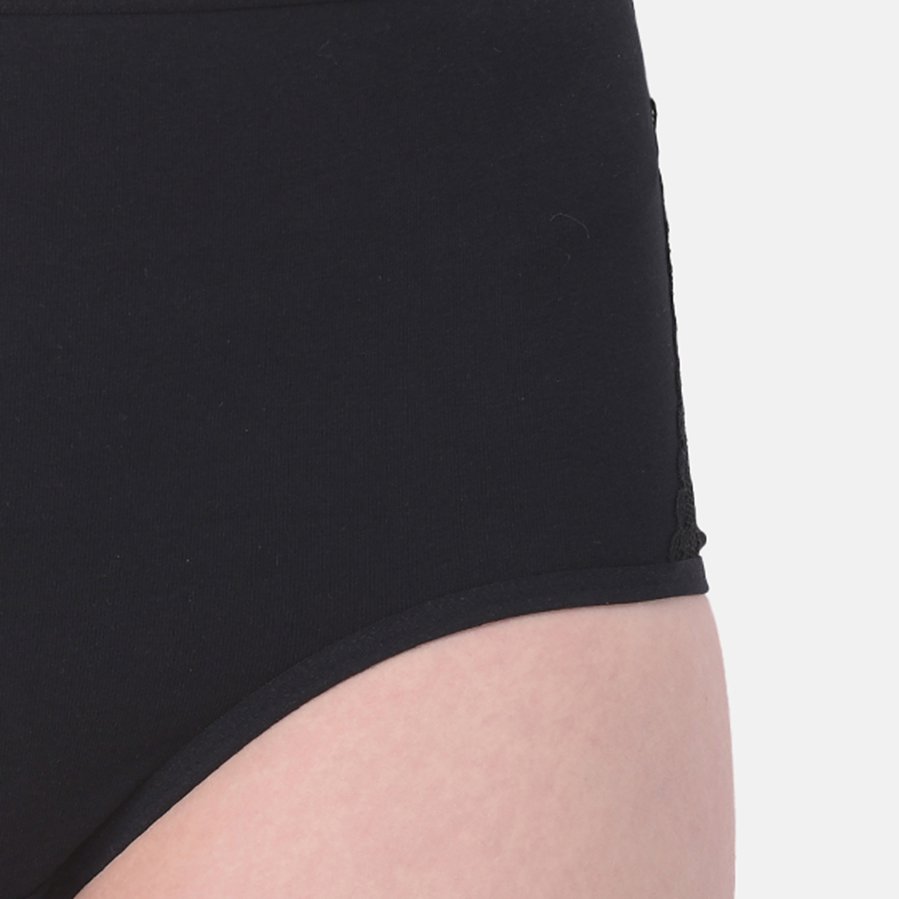 سروال داخلي هيبستر نسائي بخصر مرتفع مع أجزاء من الدانتيل من كلوفيا - قطن-women-clothing-lingerie-panties-image-5