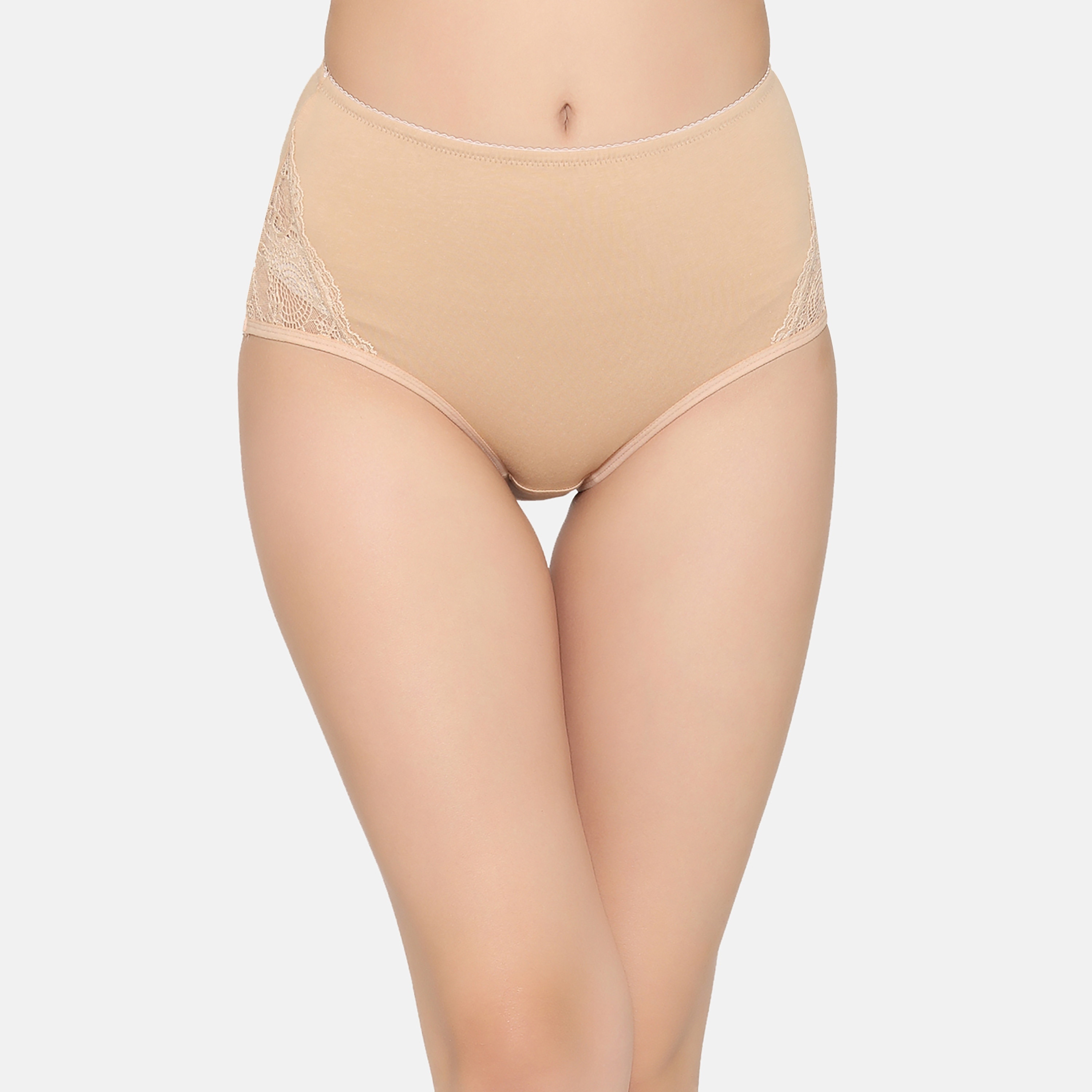 سروال داخلي هيبستر نسائي بخصر مرتفع مع أجزاء من الدانتيل من كلوفيا - قطن-women-clothing-lingerie-panties-image-6