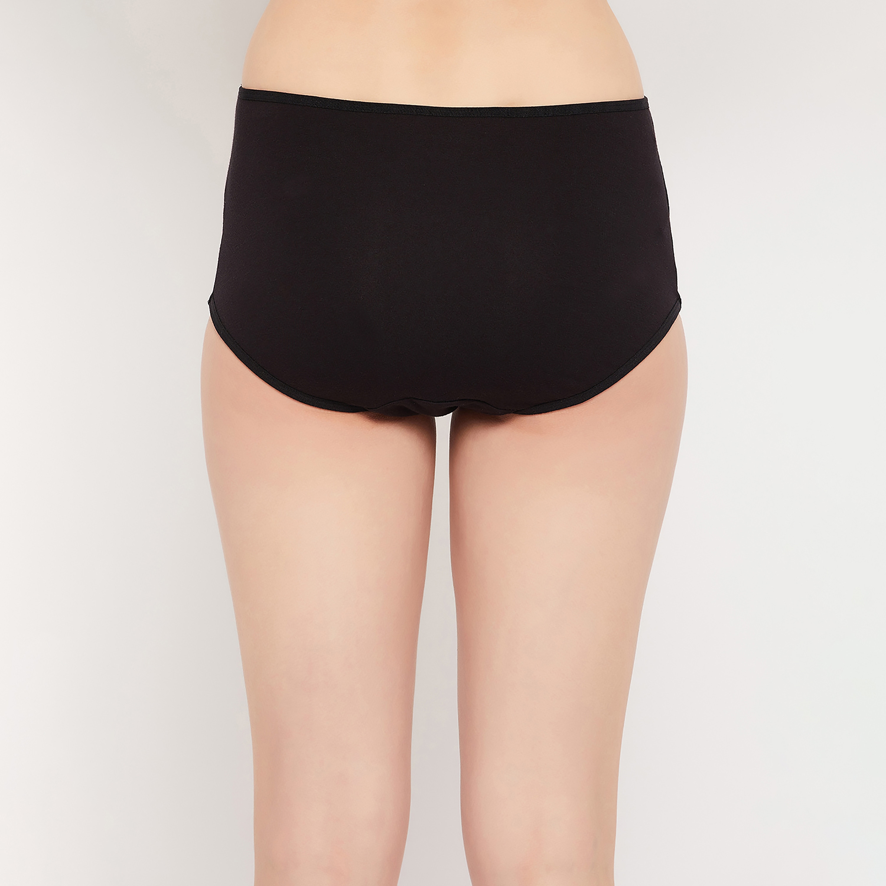 سروال داخلي للحوامل قطن بخصر عالٍ (هيبستر) باللون الأسود للنساء من كلوفيا-women-clothing-maternity-lingerie-image-4