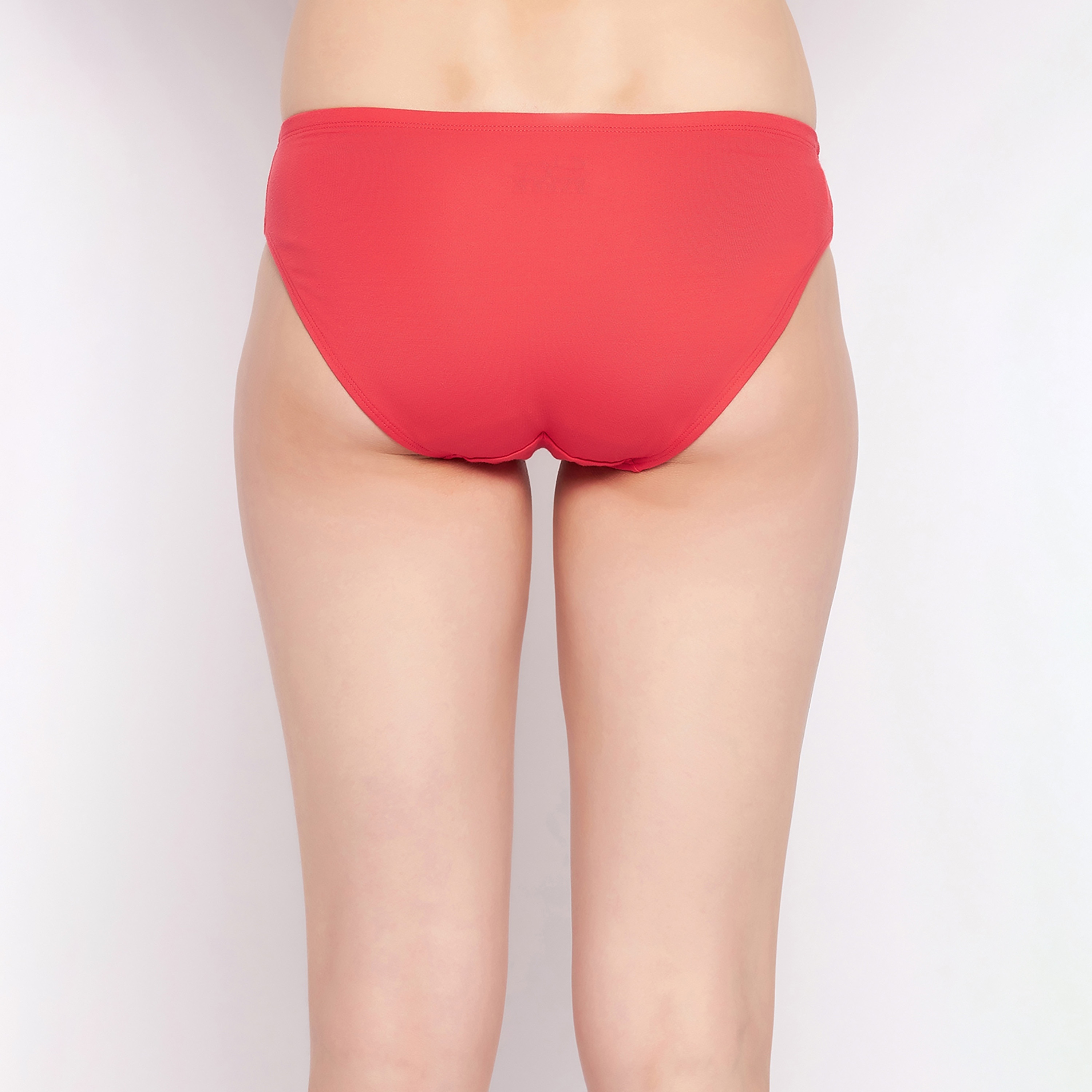 Clovia Low Waist Women's Bikini Panty in Red with Inner Elastic - Cotton-women-clothing-lingerie-panties-image-4