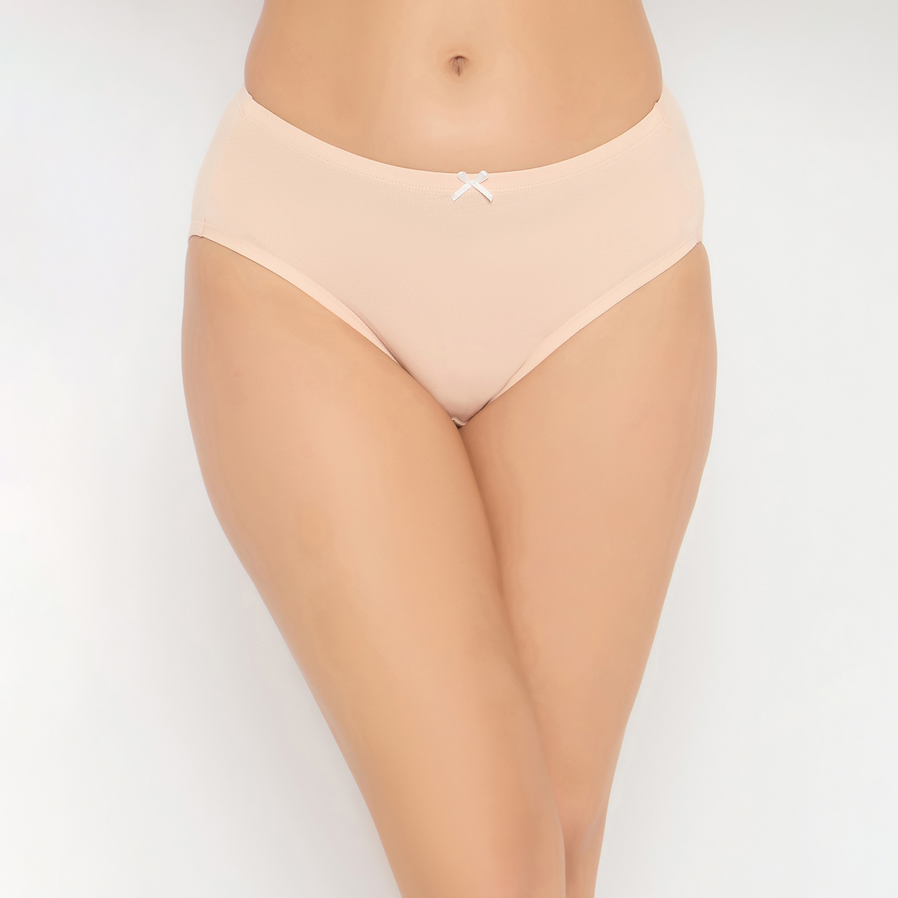 Clovia Mid Waist Women's Hipster Panty with Inner Elastic in Nude Color - Cotton-women-clothing-lingerie-panties-image-1