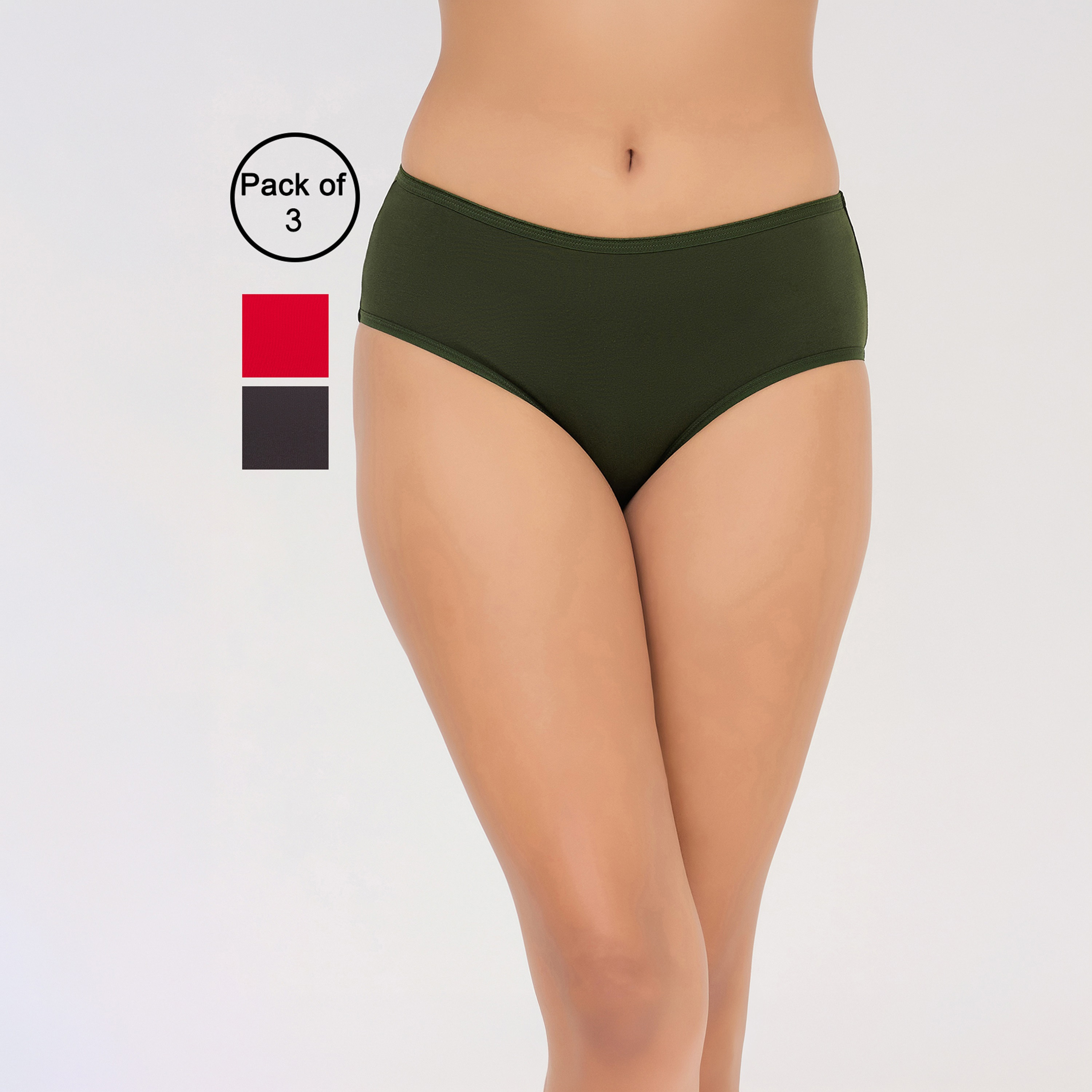 Clovia Pack of 3 Mid Waist Hipster Women's Panties - Cotton-women-clothing-lingerie-panties-image-2