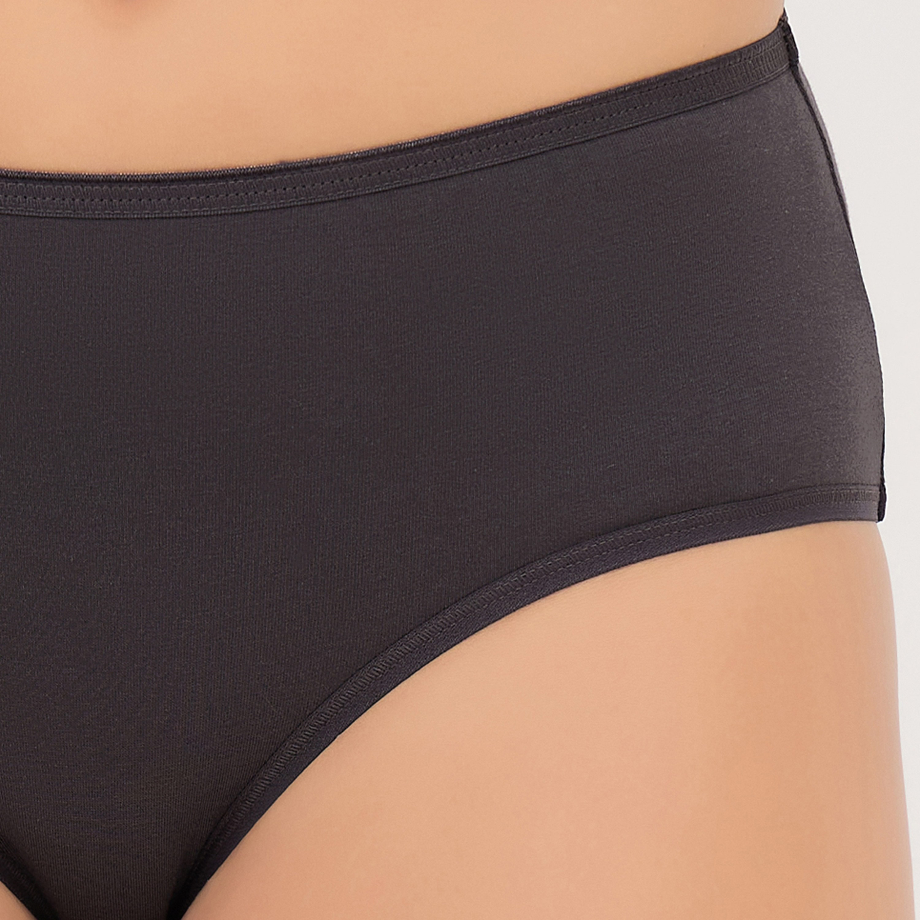 طقم سراويل داخلية قطن بخصر متوسط الارتفاع (هيبستر) 3 قطع للنساء من كلوفيا-women-clothing-lingerie-panties-image-8