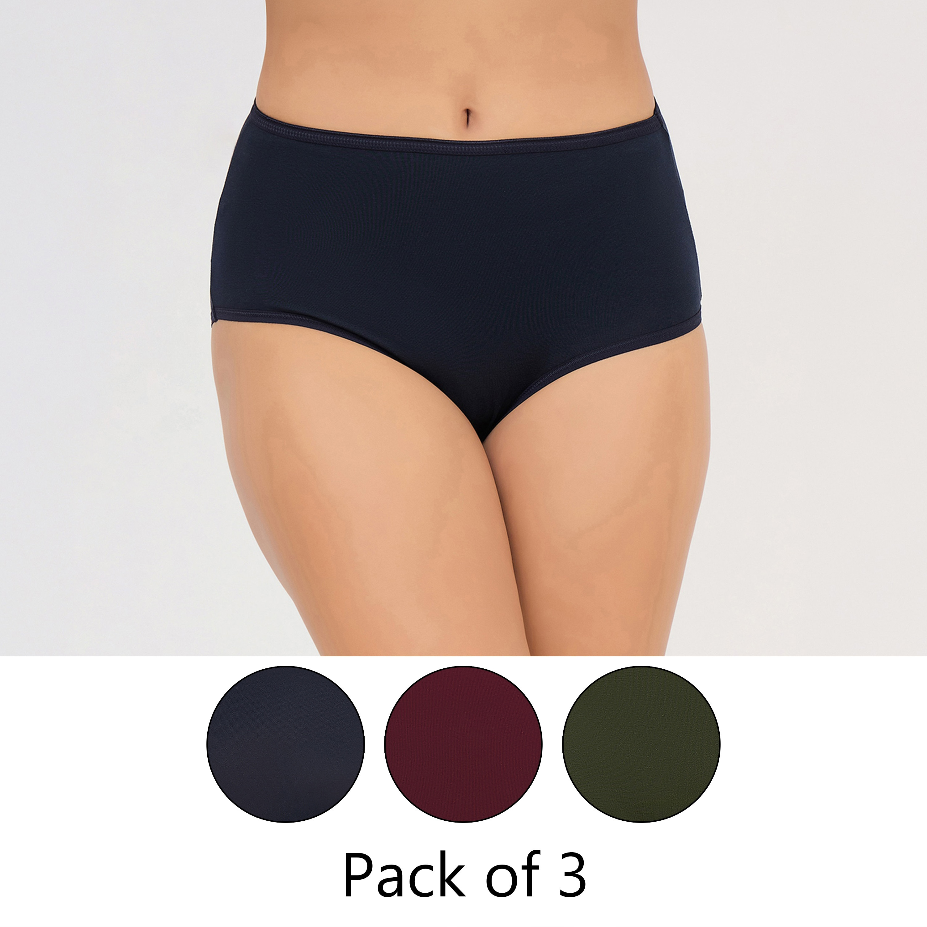 Clovia Pack of 3 High Waist Hipster Women's Panties - Cotton-women-clothing-lingerie-panties-image-1