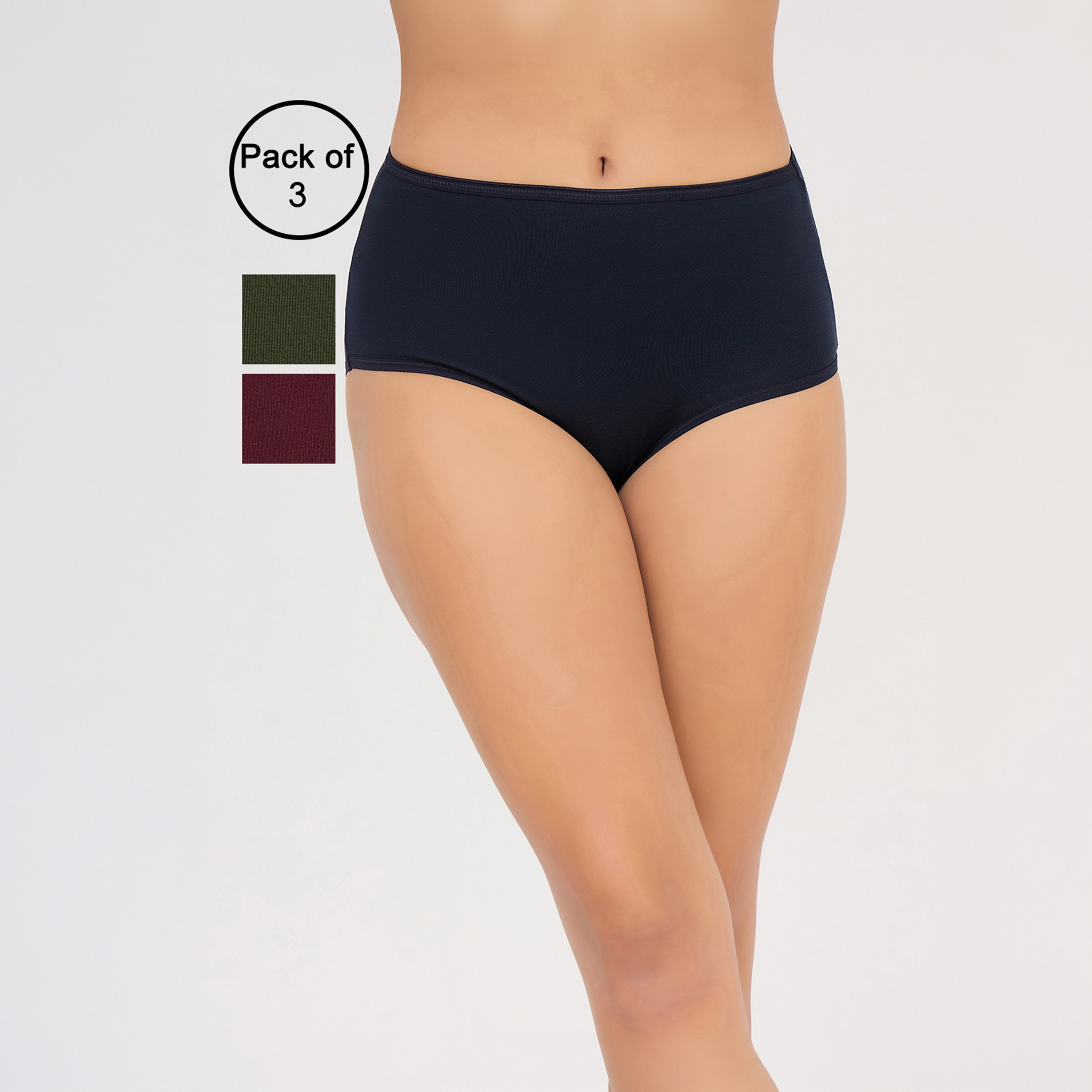 Clovia Pack of 3 High Waist Hipster Women's Panties - Cotton-women-clothing-lingerie-panties-image-2