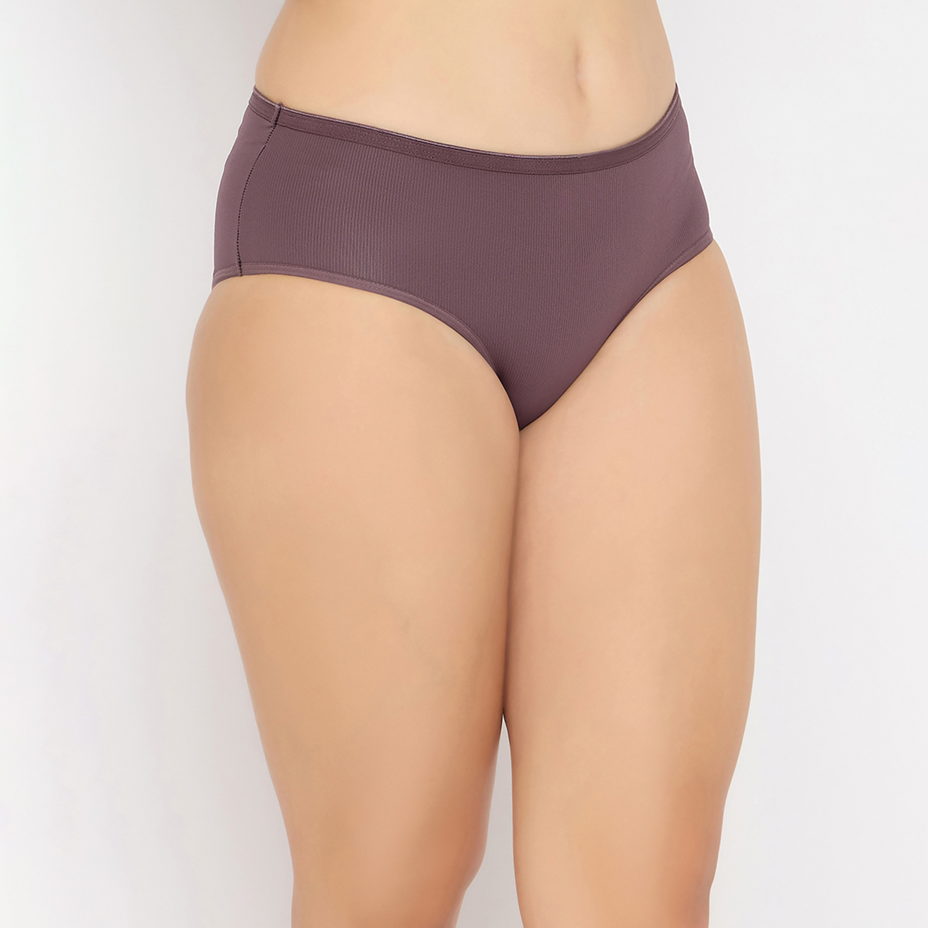 سروال داخلي هيبستر نسائي بخصر متوسط باللون النبيذي من كلوفيا-women-clothing-lingerie-panties-image-3