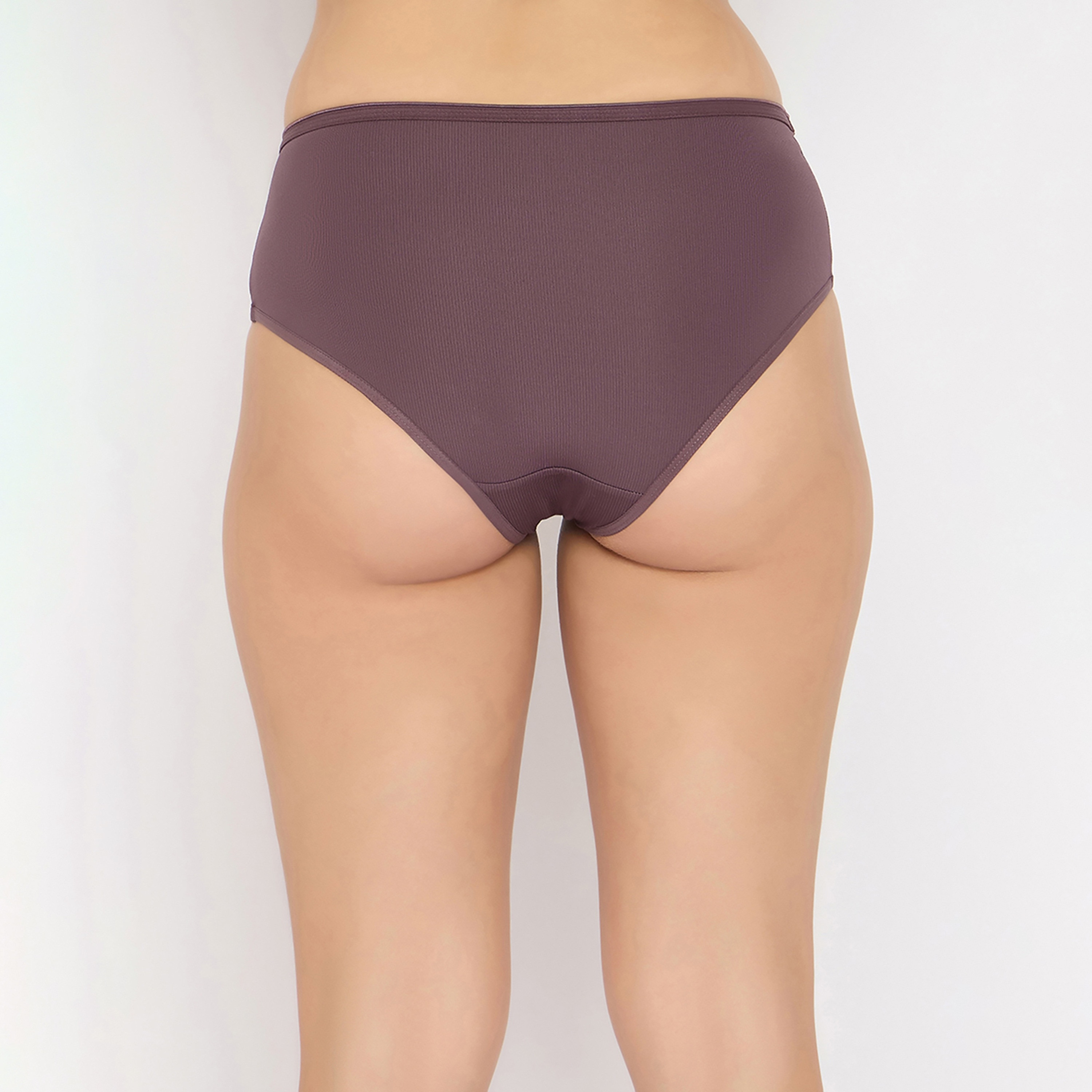 سروال داخلي هيبستر نسائي بخصر متوسط باللون النبيذي من كلوفيا-women-clothing-lingerie-panties-image-4