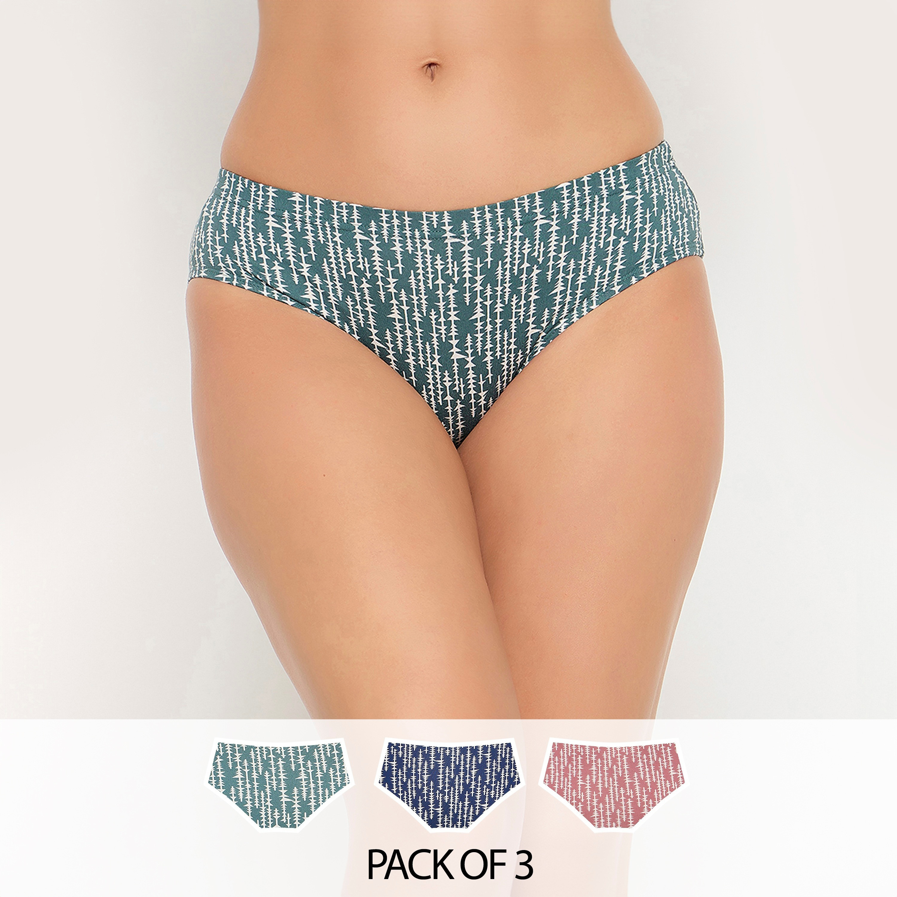 Clovia Pack of 3 Mid-Waist Inner Elastic Women's Hipster Panties - Polyamide-women-clothing-lingerie-panties-image-1