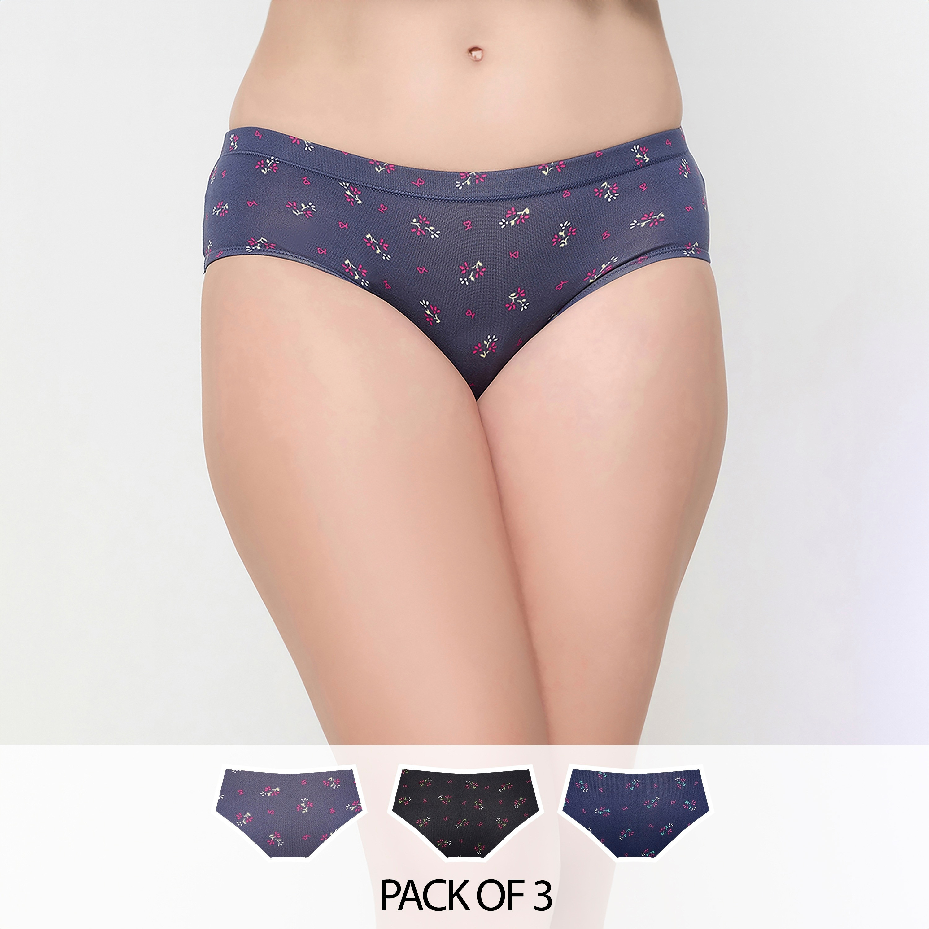 Clovia Pack of 3 Mid Waist Women's Hipster Panties with Inner Elastic-women-clothing-lingerie-panties-image-1