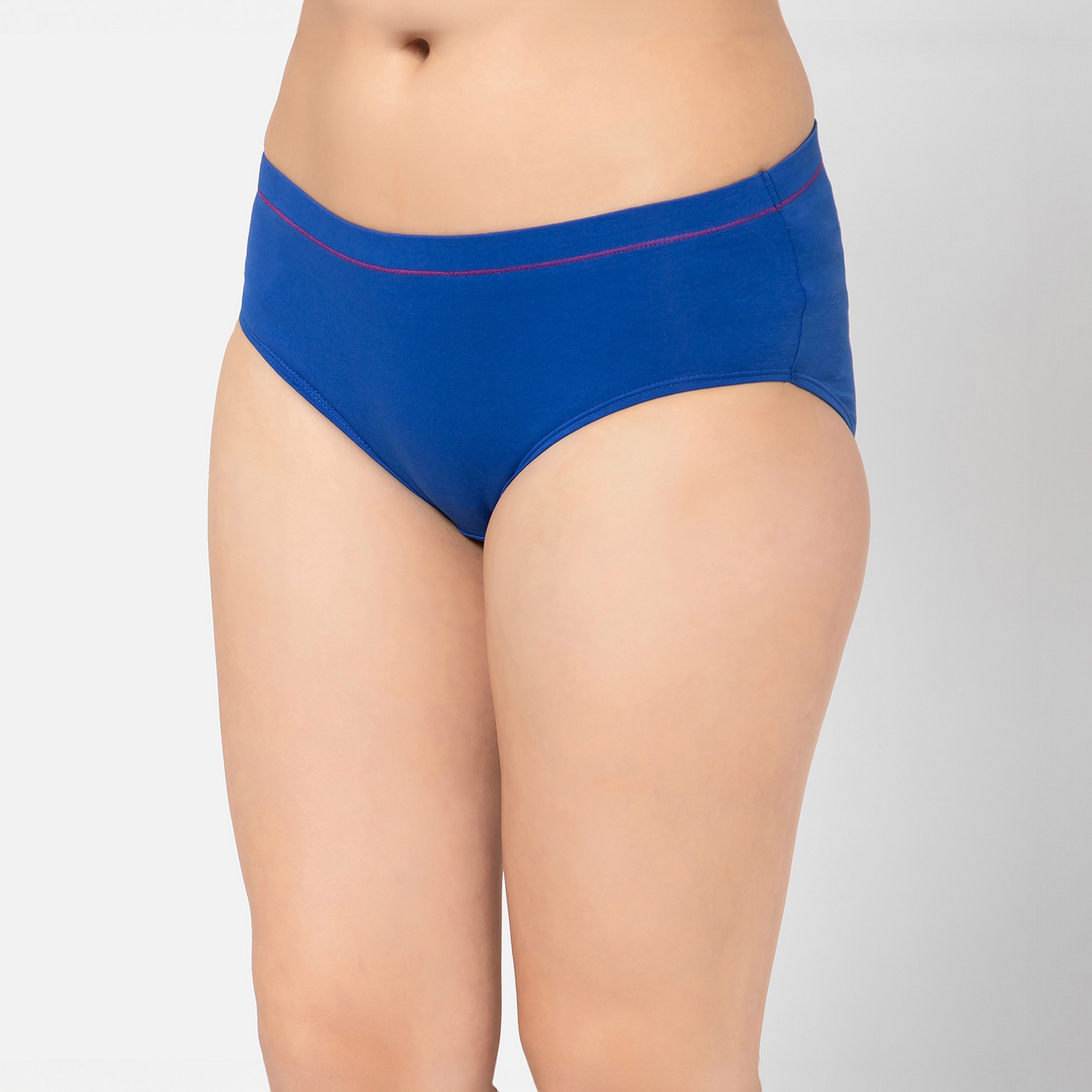 مجموعة من 3 سراويل داخلية هيبستر نسائية متوسطة الخصر مع مطاط داخلي من كلوفيا - قطن-women-clothing-lingerie-panties-image-2