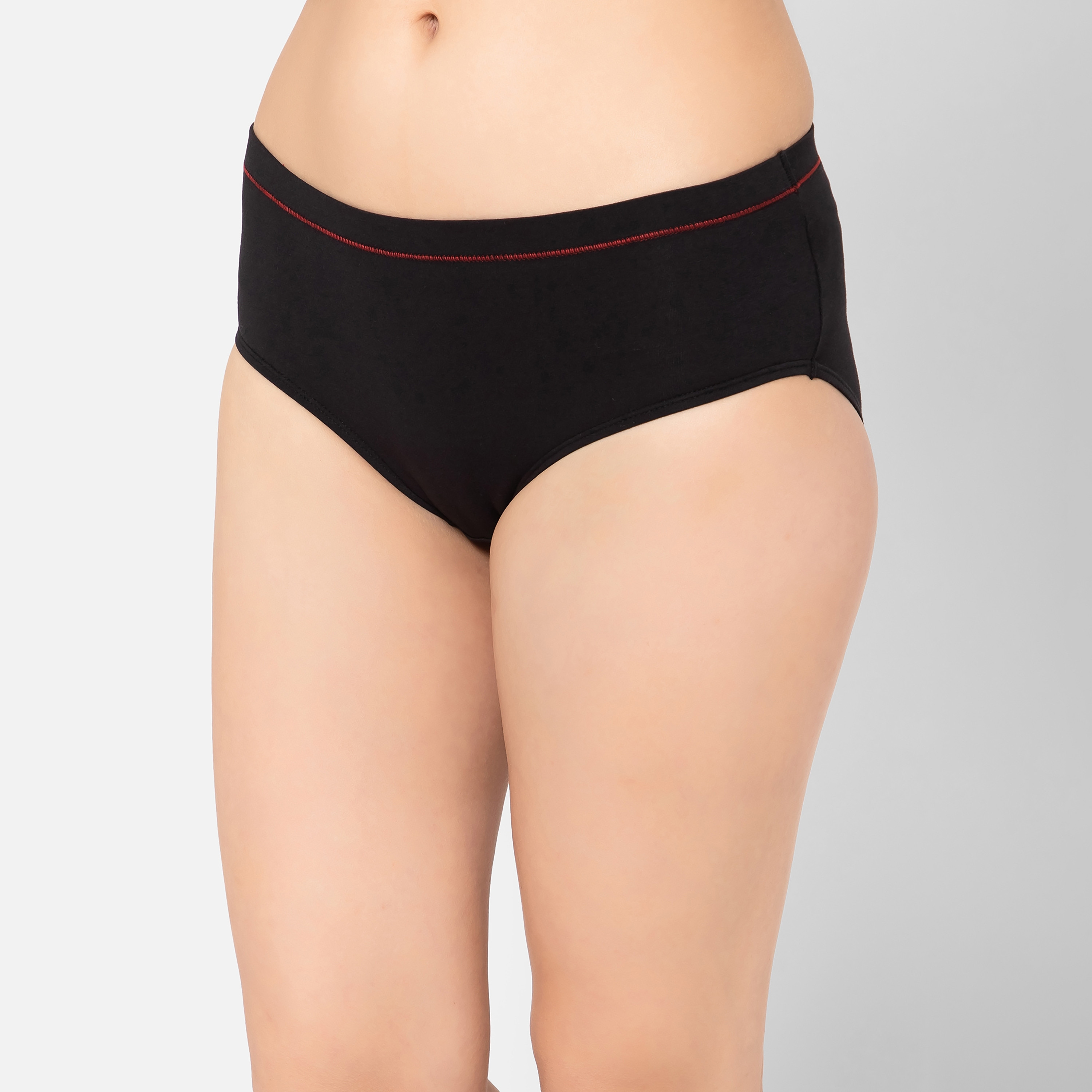 مجموعة من 3 سراويل داخلية هيبستر نسائية متوسطة الخصر مع مطاط داخلي من كلوفيا - قطن-women-clothing-lingerie-panties-image-3
