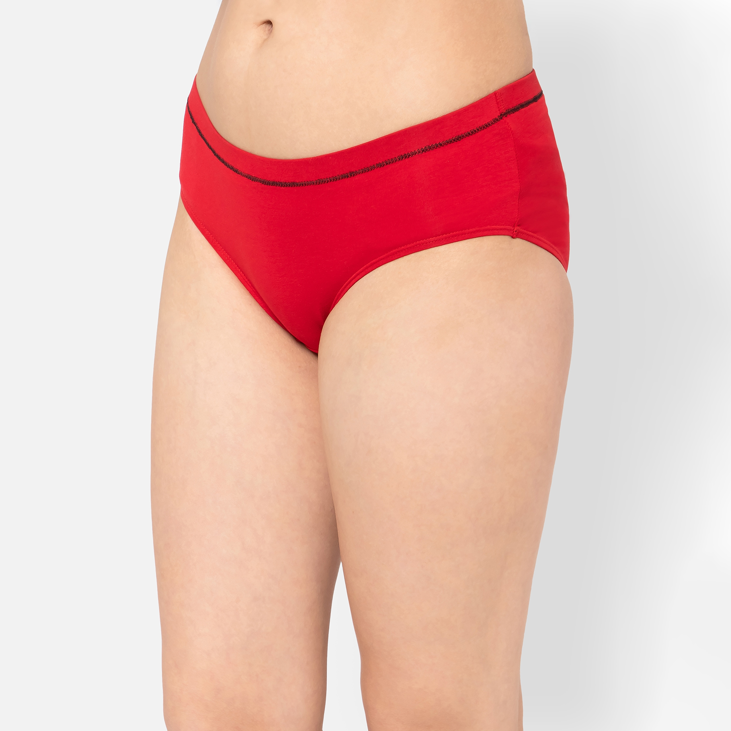 مجموعة من 3 سراويل داخلية هيبستر نسائية متوسطة الخصر مع مطاط داخلي من كلوفيا - قطن-women-clothing-lingerie-panties-image-4