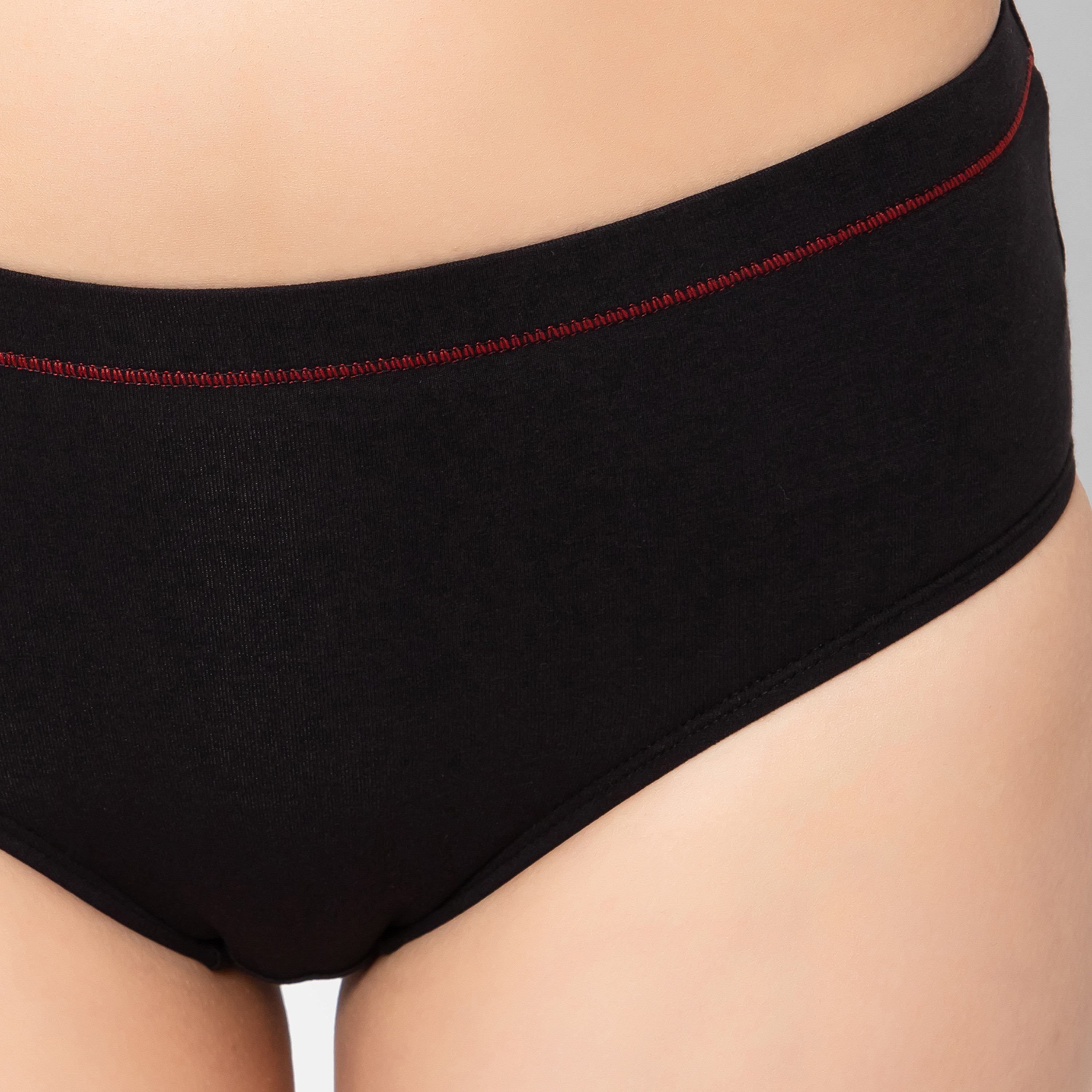 مجموعة من 3 سراويل داخلية هيبستر نسائية متوسطة الخصر مع مطاط داخلي من كلوفيا - قطن-women-clothing-lingerie-panties-image-8
