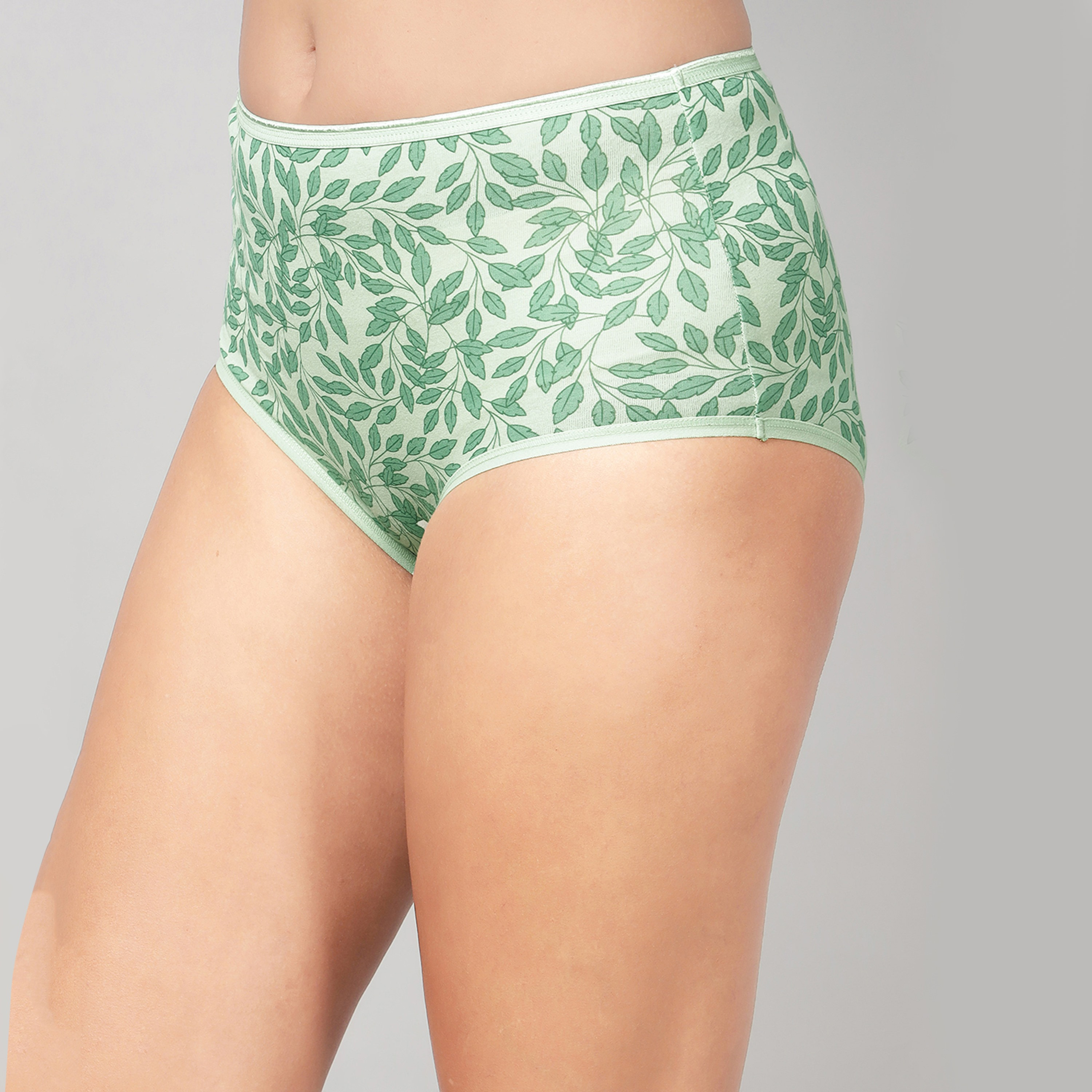 Clovia Pack of 3 High Waist Leaf Print Women's Hipster Panties - Cotton-women-clothing-lingerie-panties-image-5