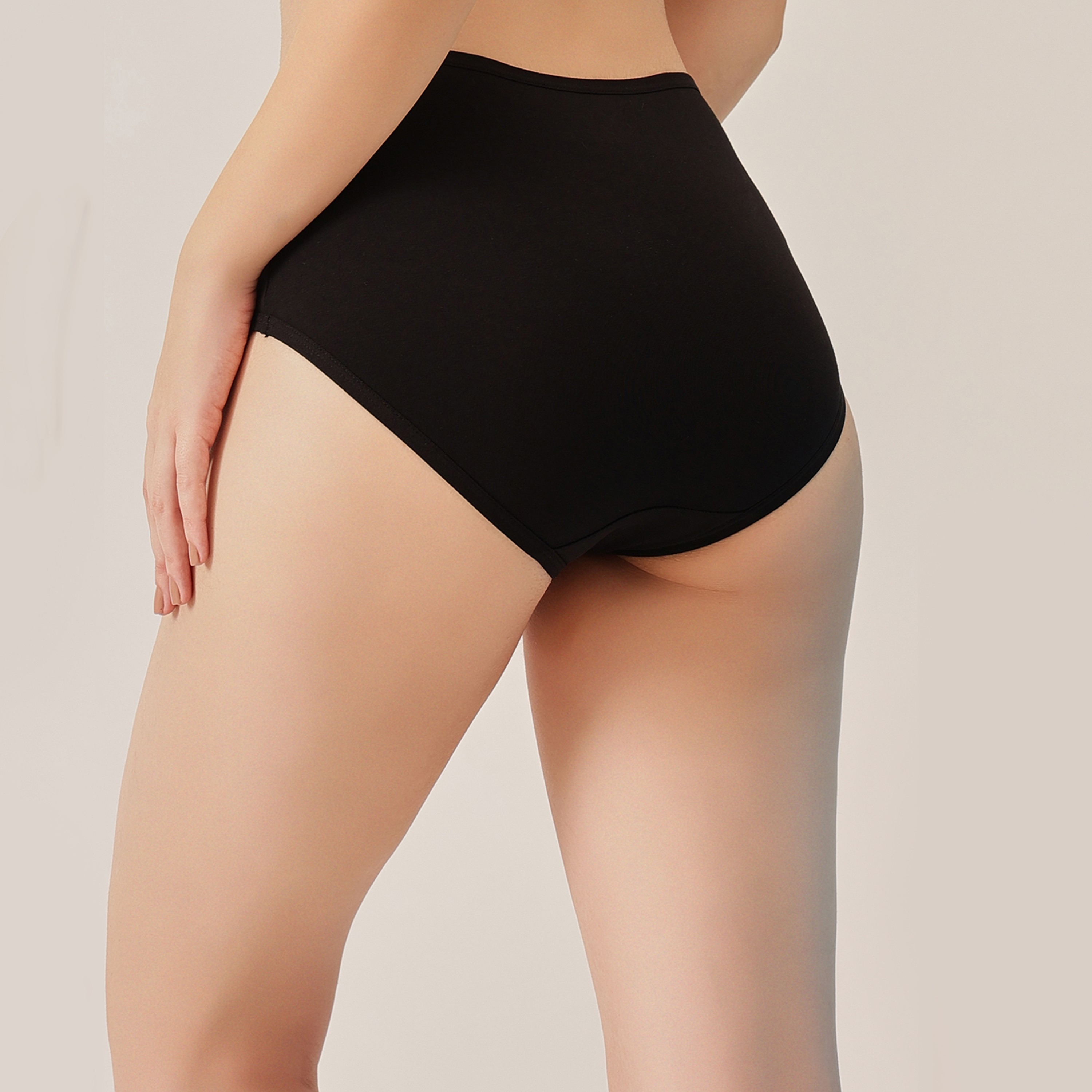 مجموعة من 3 سراويل داخلية هيبستر نسائية عالية الخصر من كلوفيا - قطن-women-clothing-lingerie-panties-image-5
