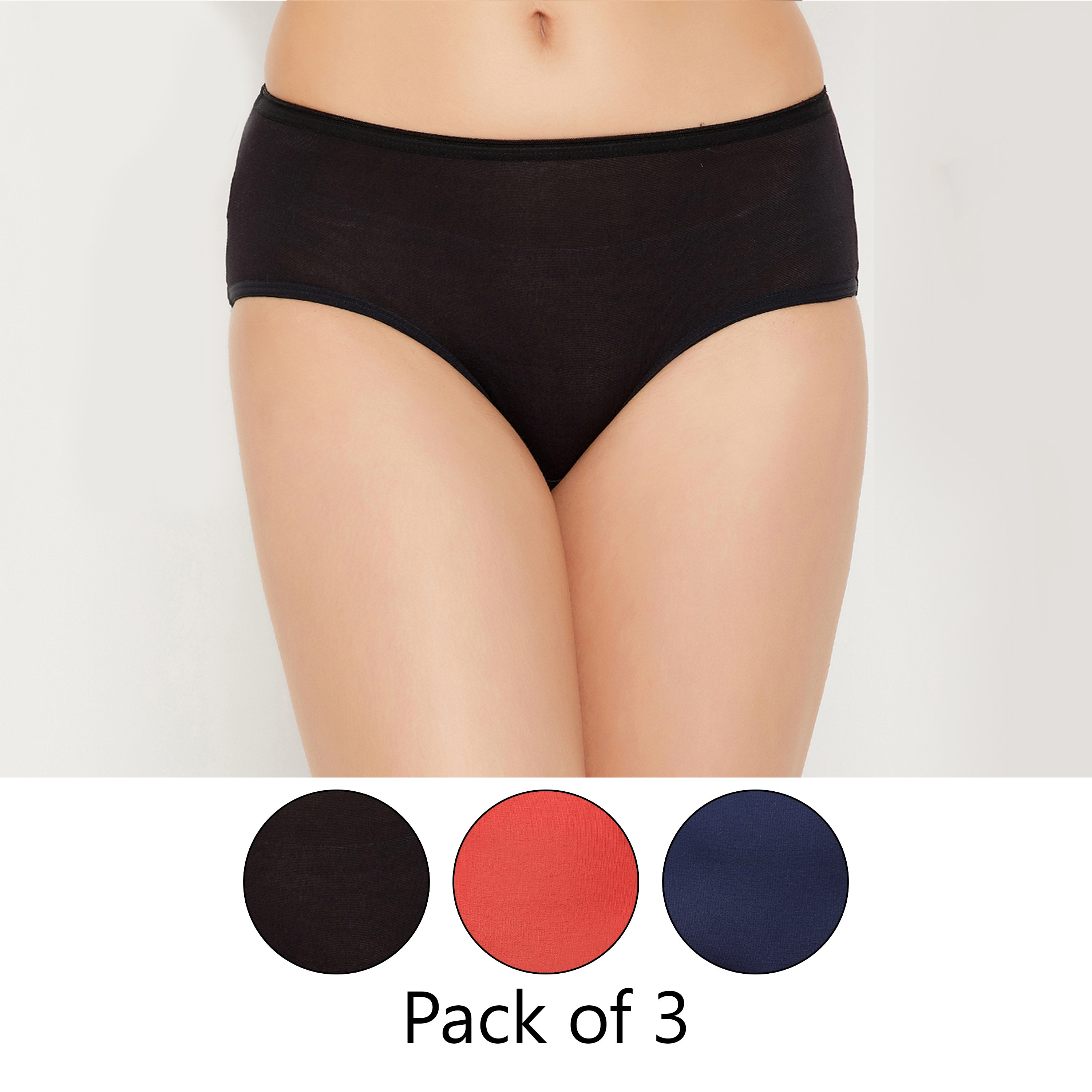 Clovia Pack of 3 Mid Waist Women's Hipster Panties - Modal-women-clothing-lingerie-panties-image-1