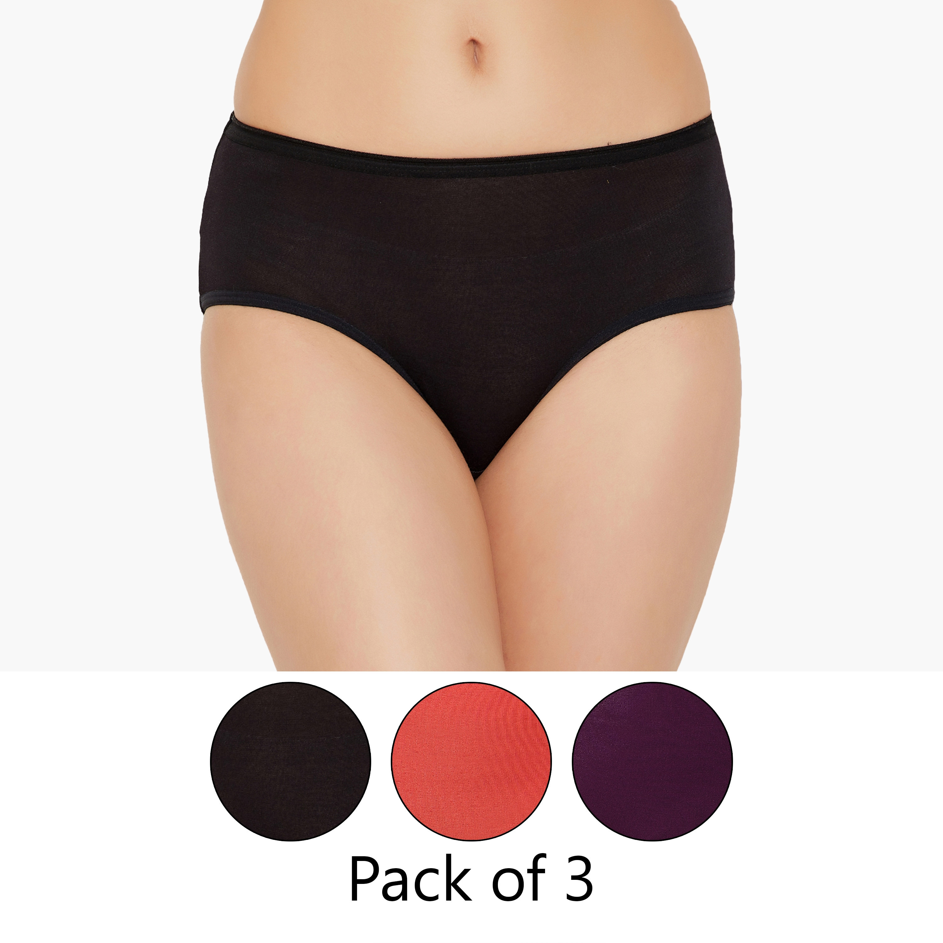 Clovia Pack of 3 Mid Waist Women's Hipster Panties - Modal-women-clothing-lingerie-panties-image-1