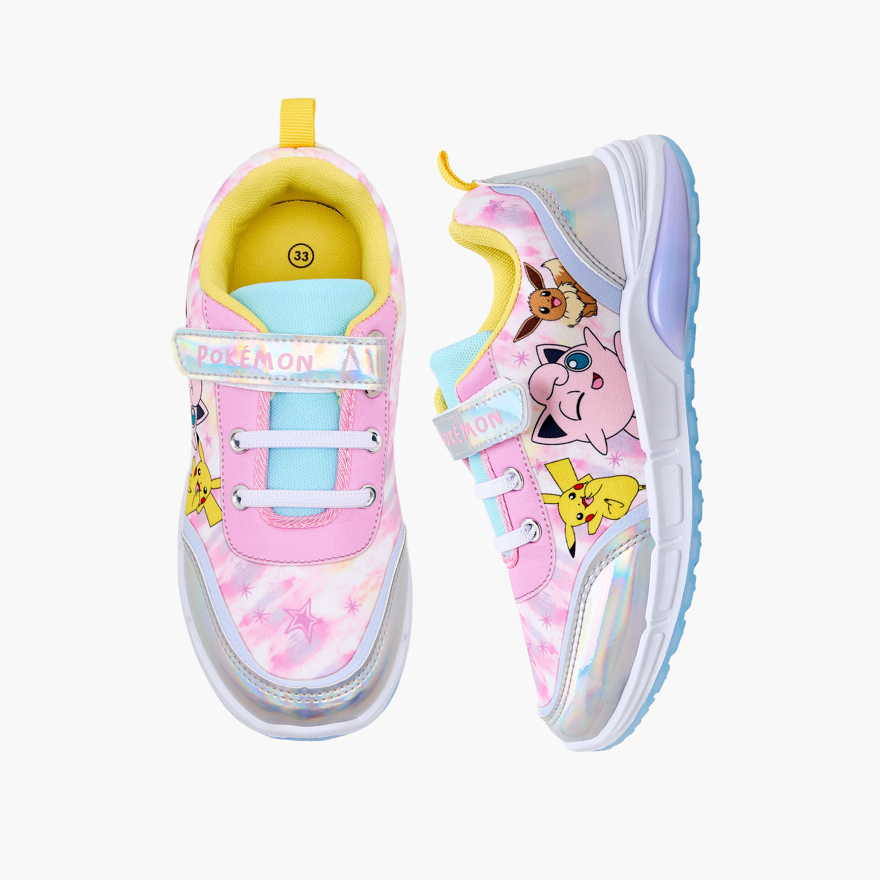 Pokemon Girls Pikachu Print Ankle Sneakers-girls-shoes-sneakers-image-1