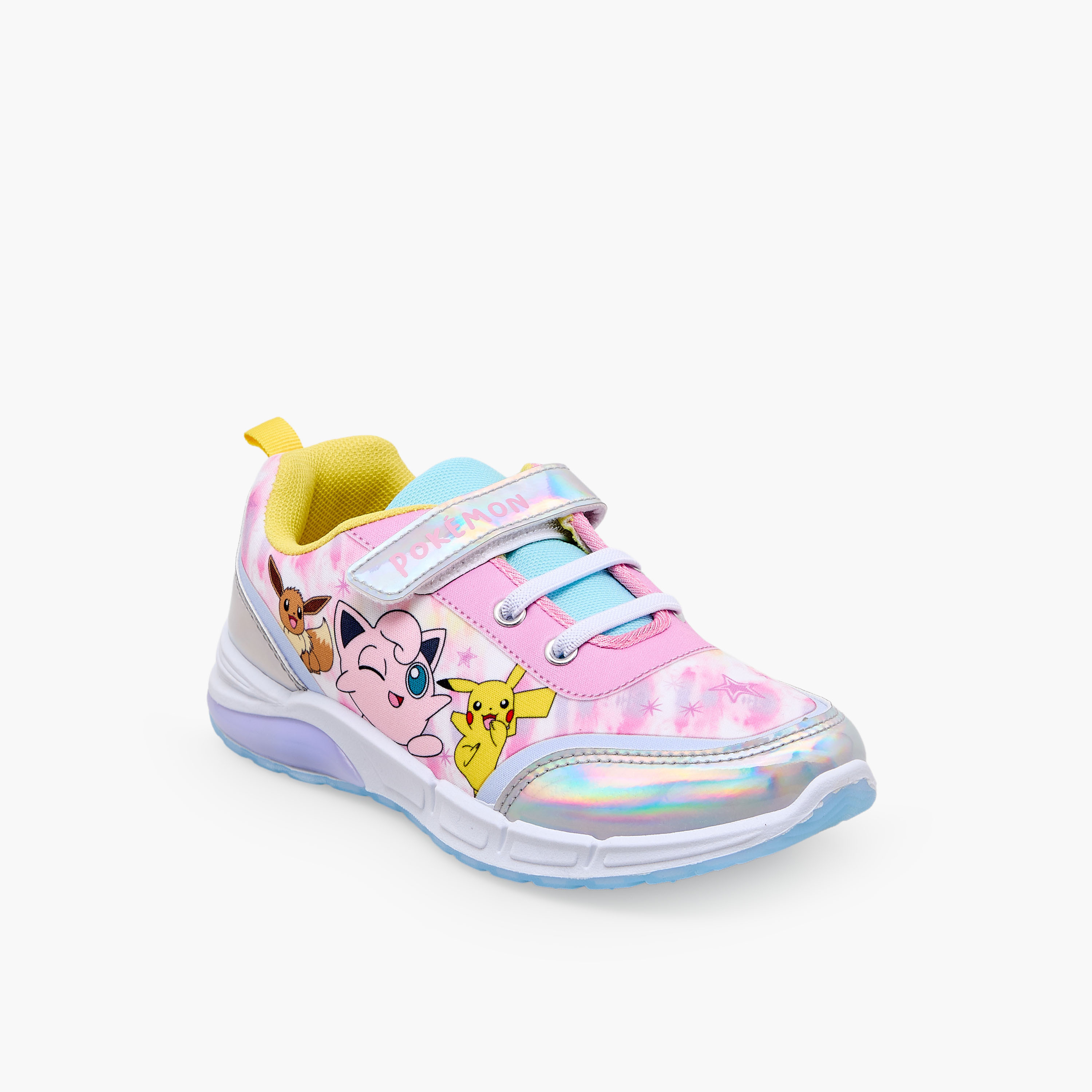 Pokemon Girls Pikachu Print Ankle Sneakers-girls-shoes-sneakers-image-2