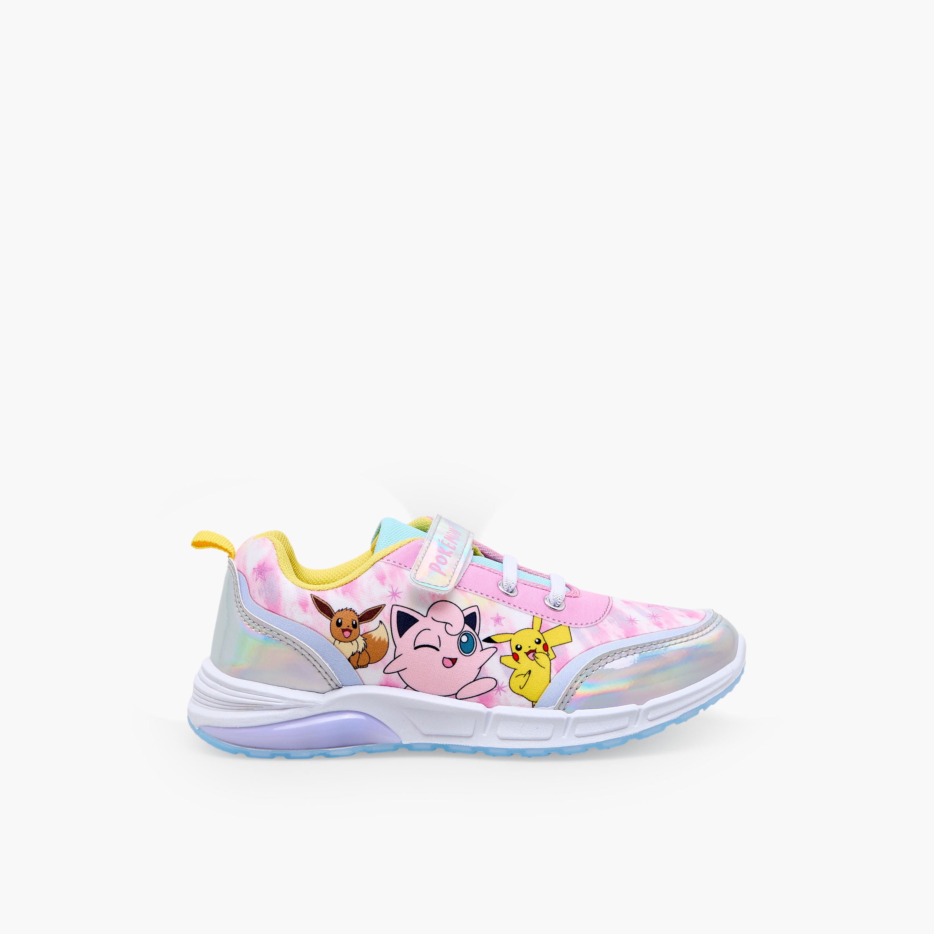 Pokemon Girls Pikachu Print Ankle Sneakers-girls-shoes-sneakers-image-3