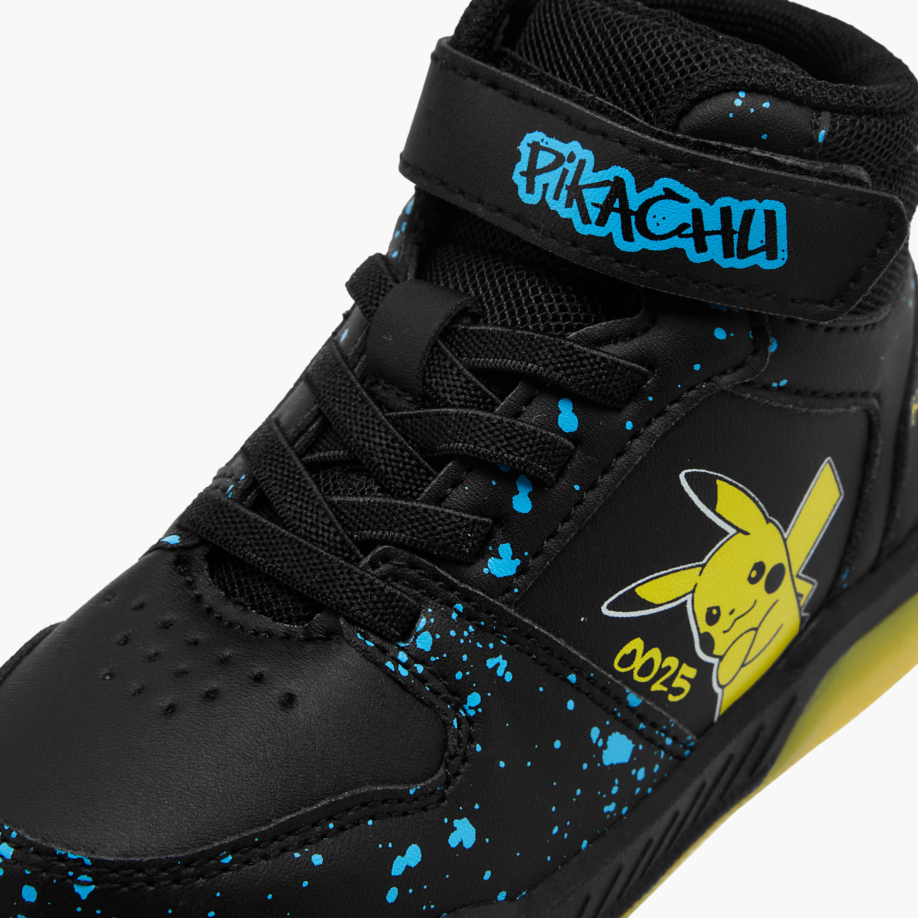 Pokemon Pikachu Print High-Top Sneakers with Hook and Loop Closure-boys-shoes-sneakers-image-4