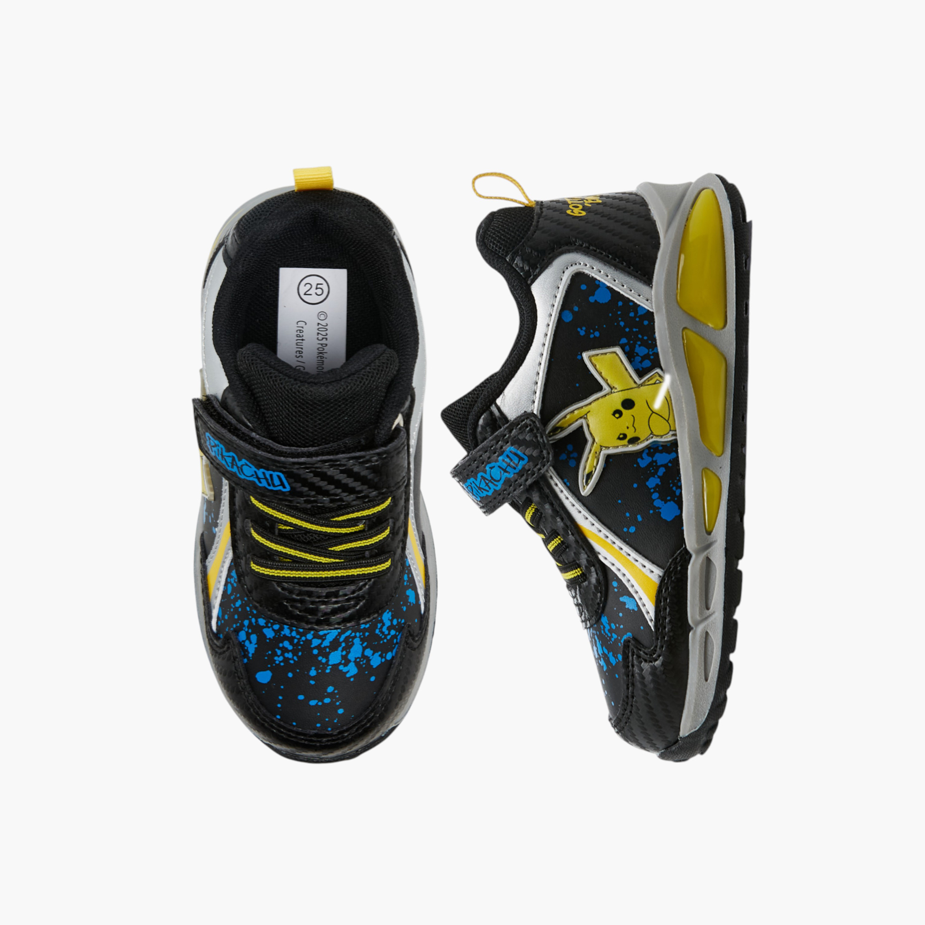 Pokemon Boys Hook & Loop Light-Up Ankle Sneakers-boys-shoes-sneakers-image-1