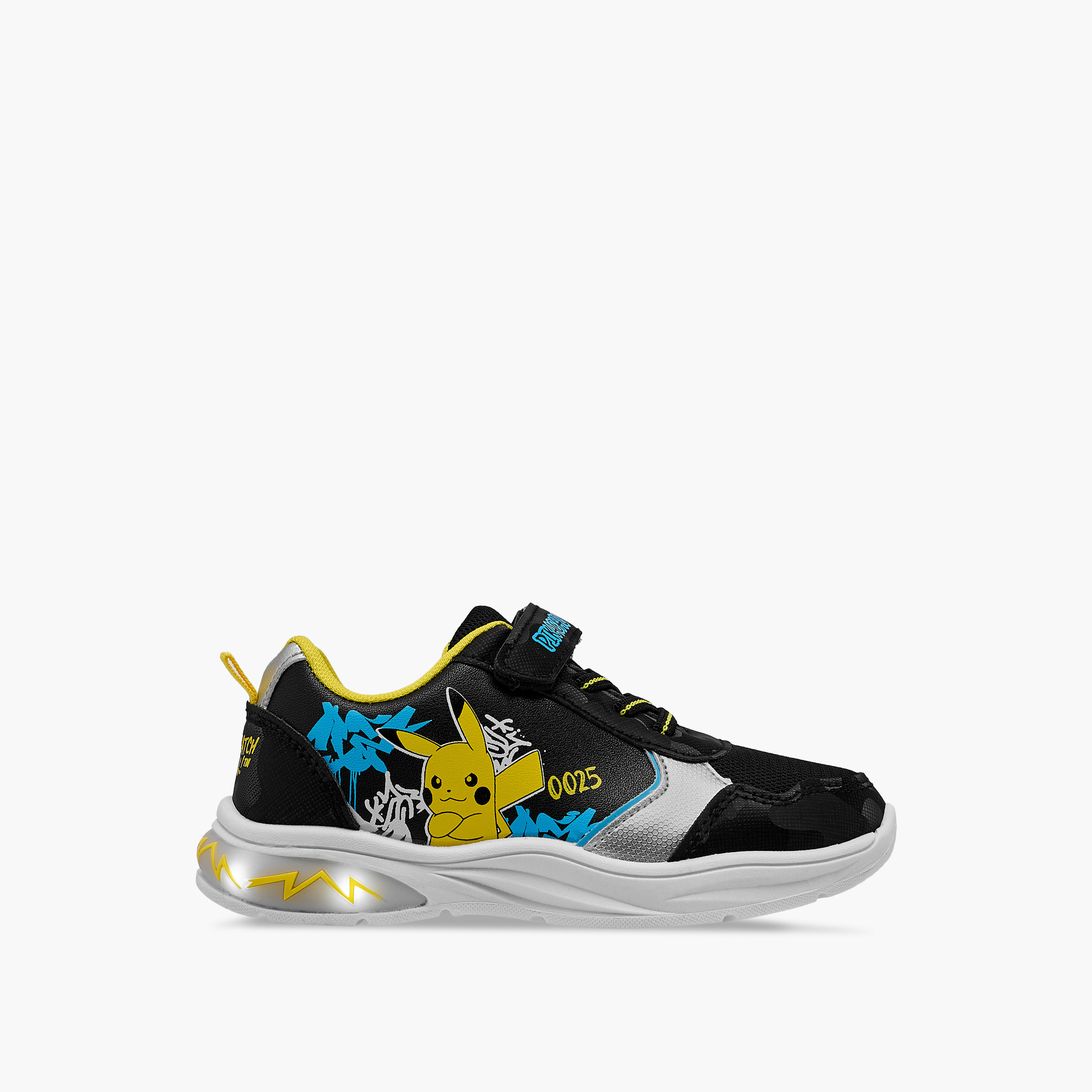Pokemon Printed Light-Up Sneakers with Hook and Loop Closure-boys-shoes-sneakers-image-4