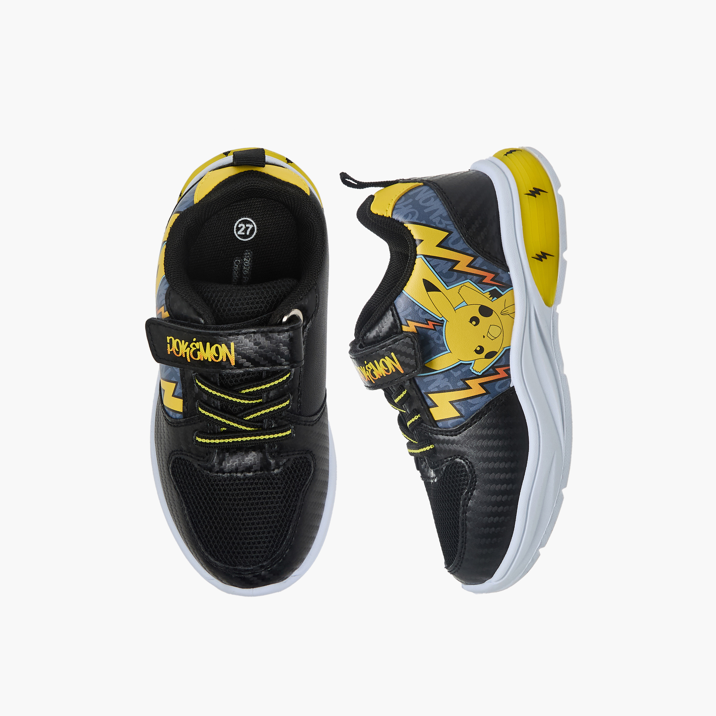 حذاء سنيكرز بإضاءة وشريط إغلاق لاصق للأولاد من بوكيمون-boys-shoes-sneakers-image-1